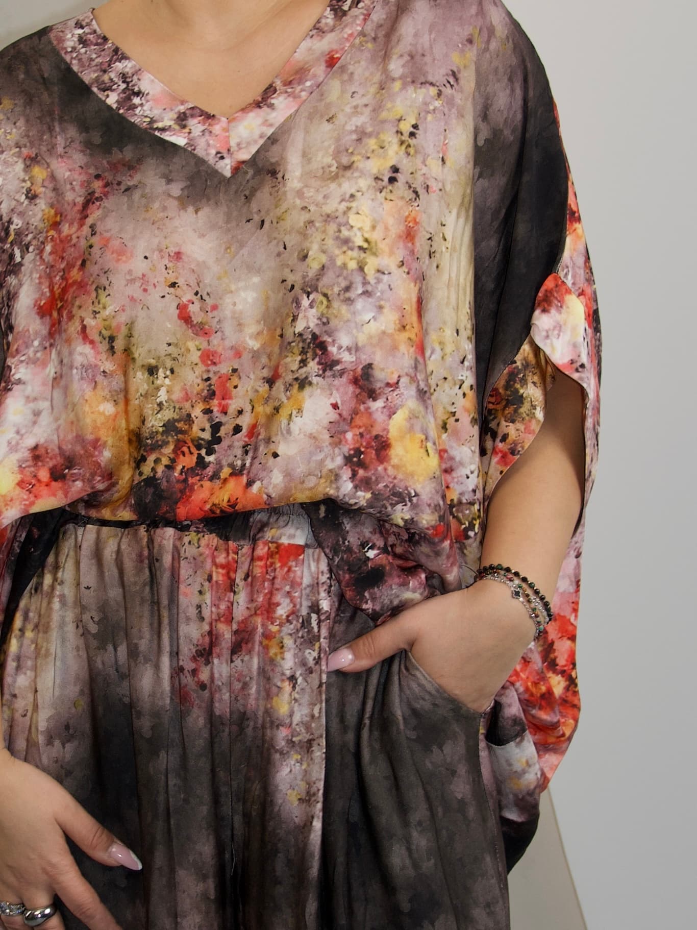 Komplet wiskozowy w kwiaty