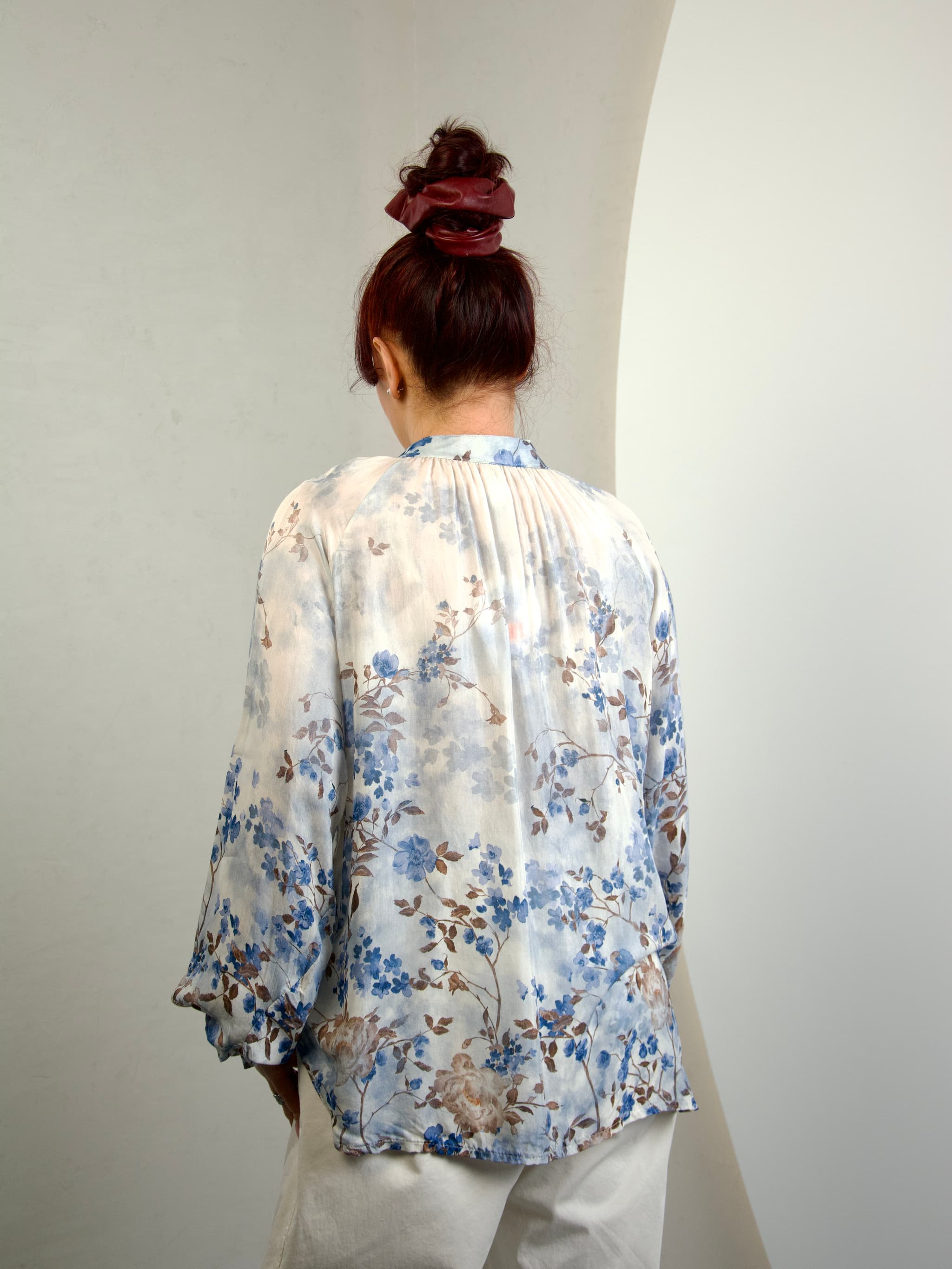 Floral shirt in muted tones