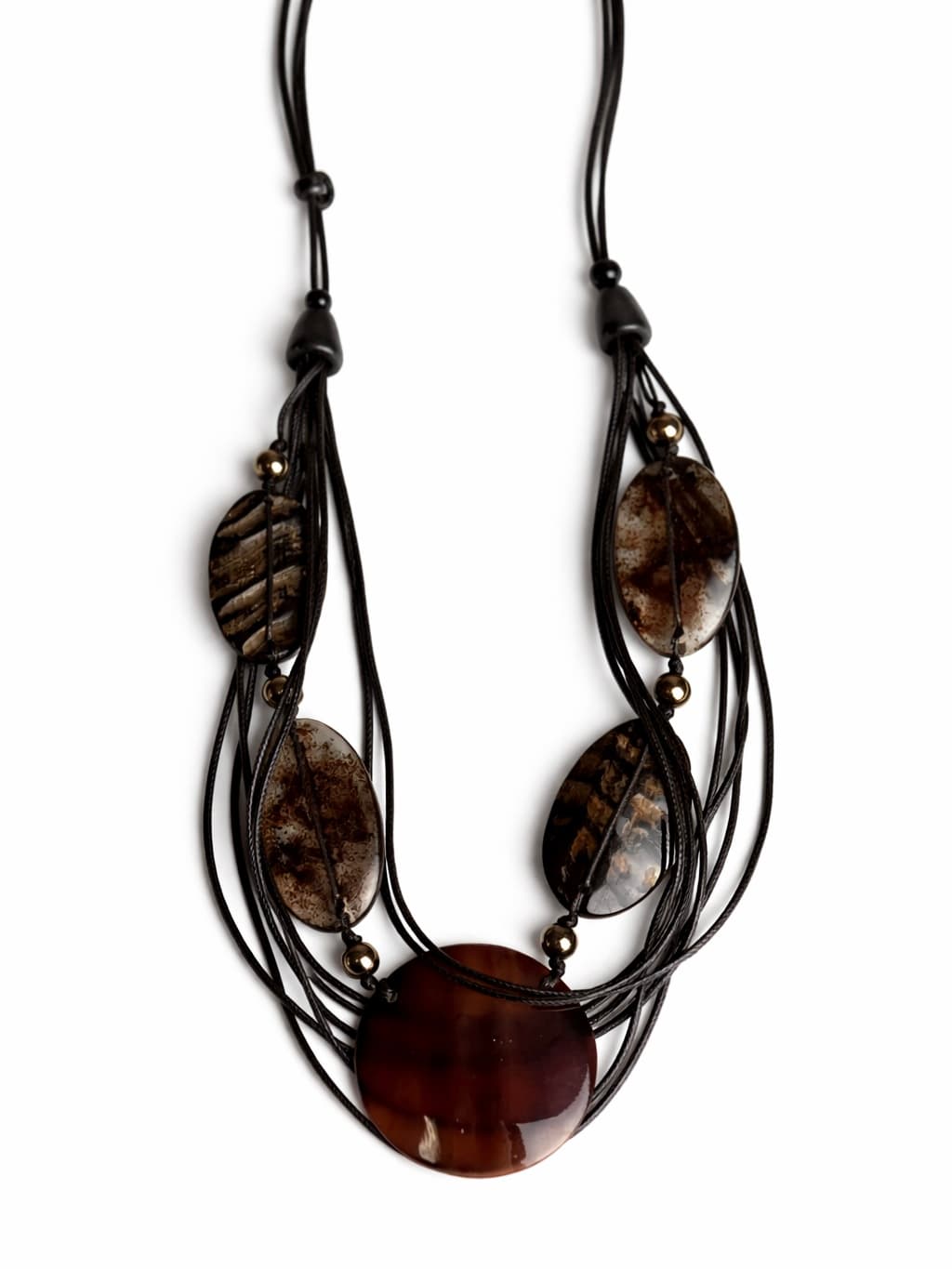 Wisior czarne kamienie Alex Max