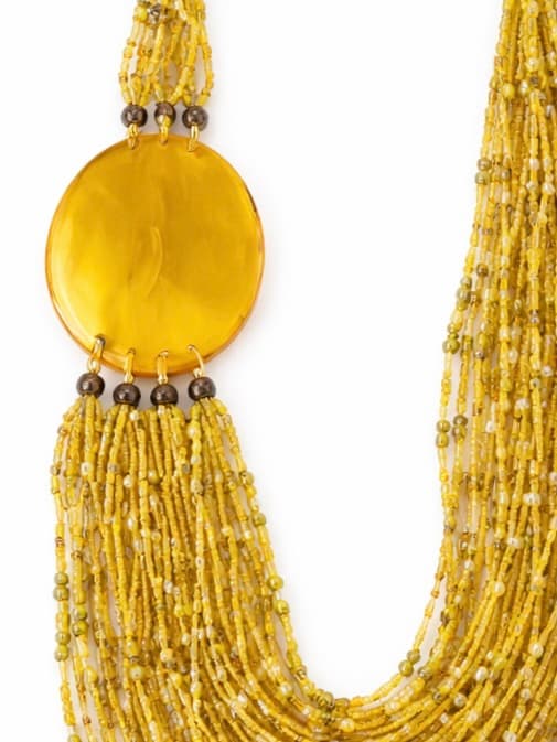 Wisior Alex Max koraliki żółte