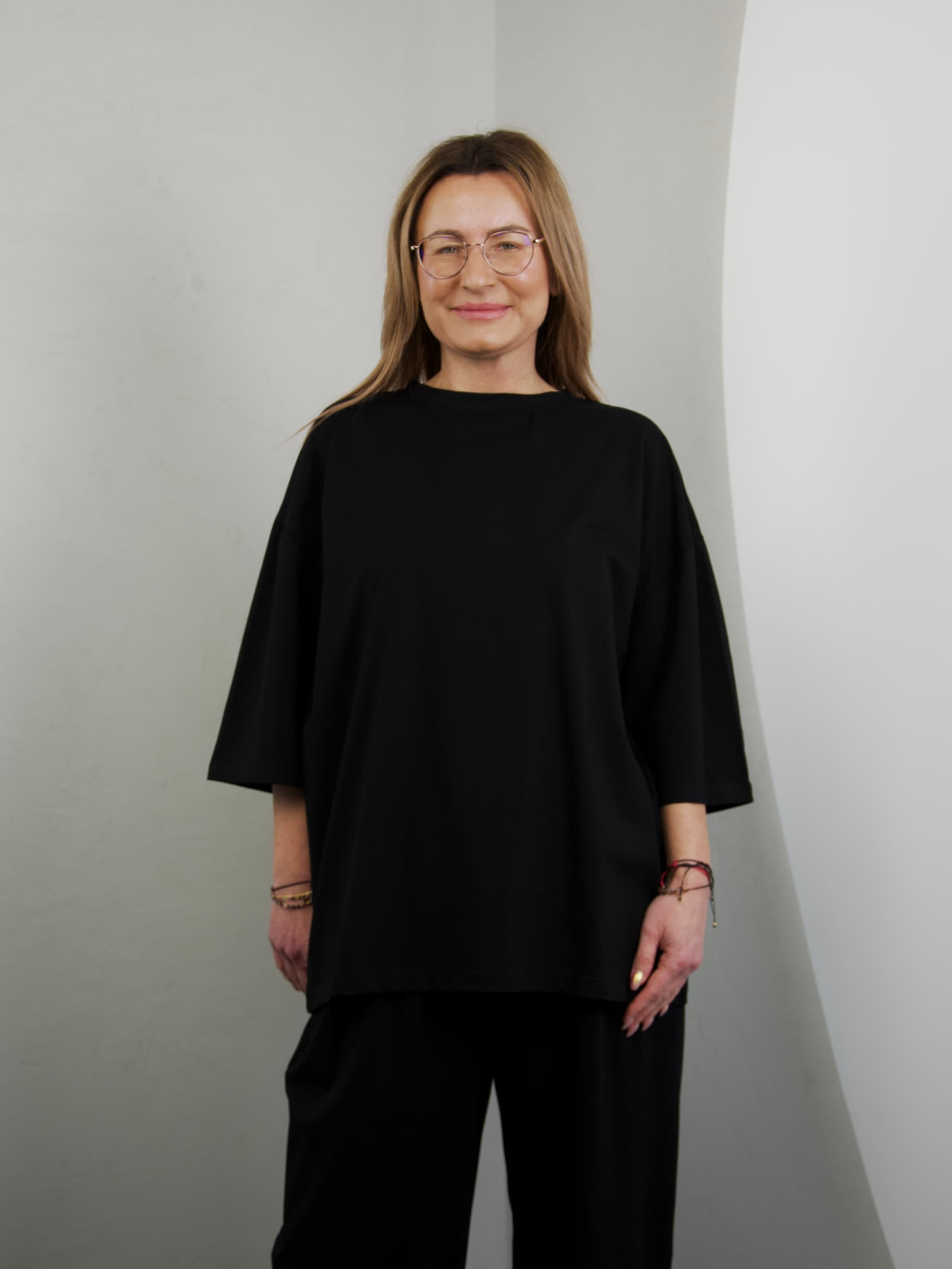 Komplet z bawełny w kroju oversize