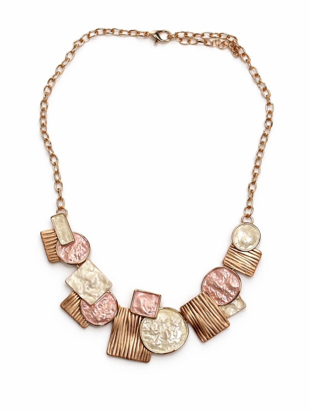 Naszyjnik koła i prostokąty