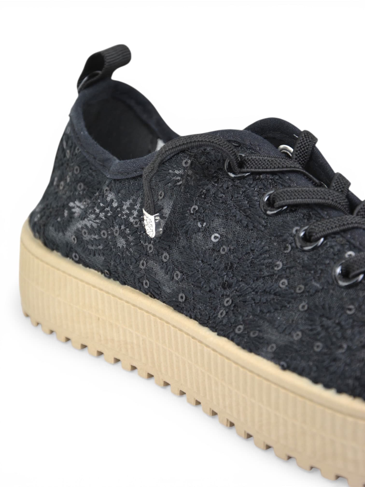 Buty z koronką CZARNE