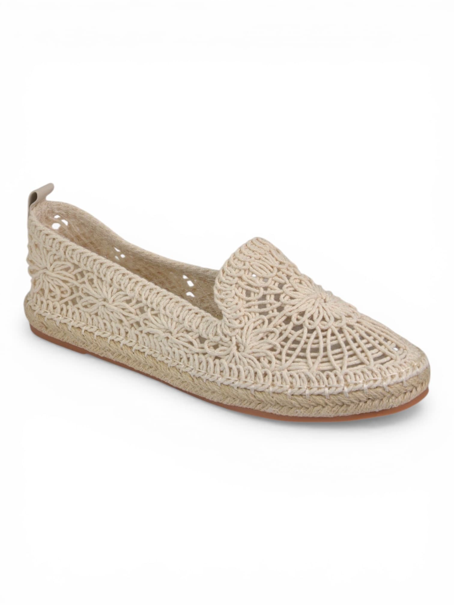 Buty espadryle ażurowe beżowe