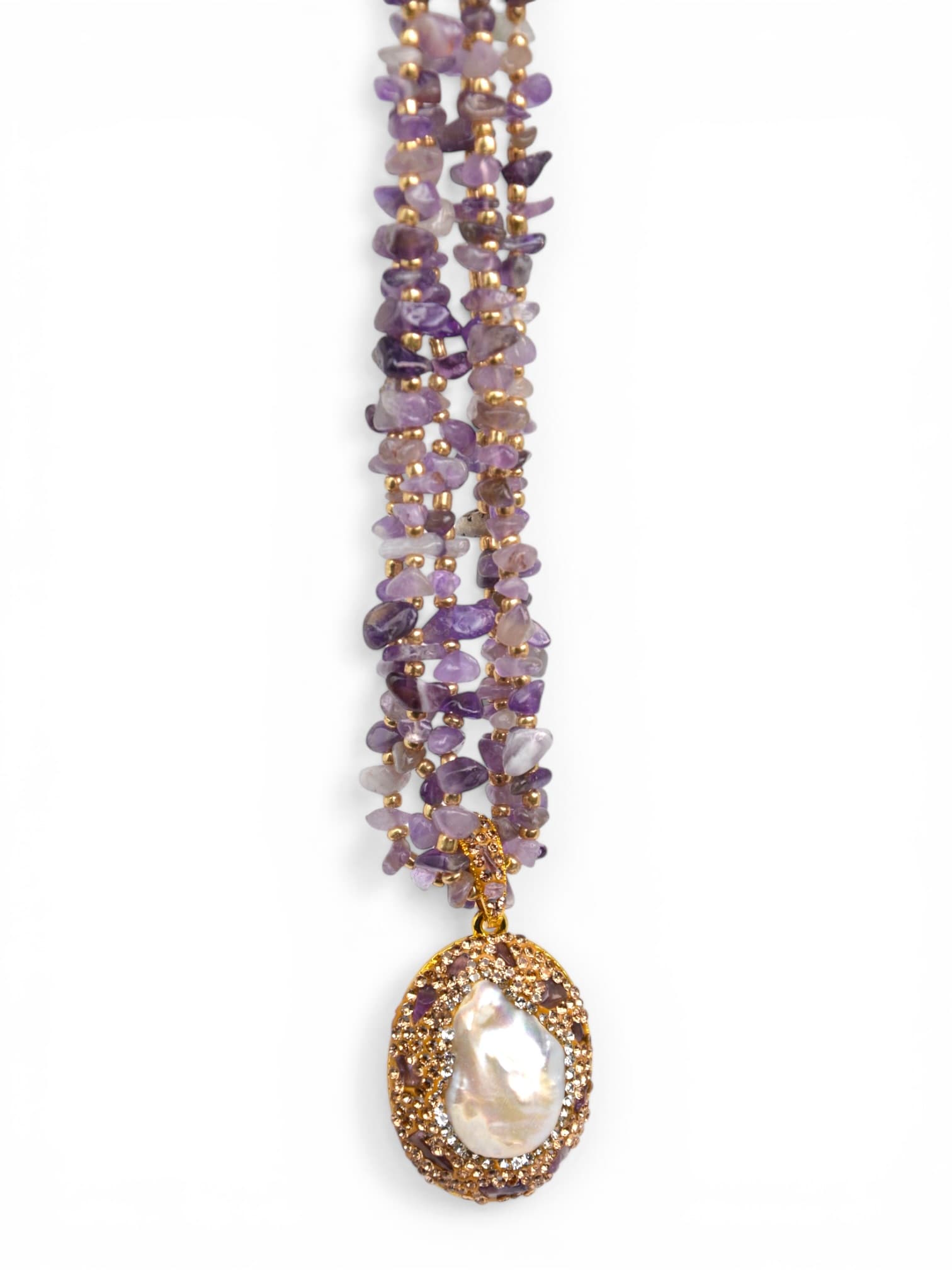 Wisior z kamieni naturalnych z kamieniem