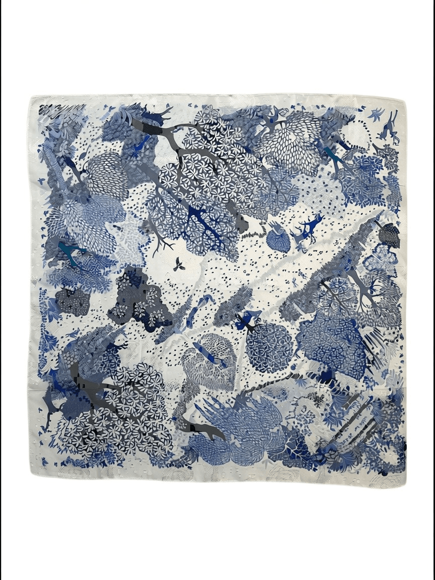 Gawroszka niebieska z motywem przyrody półtransparentna