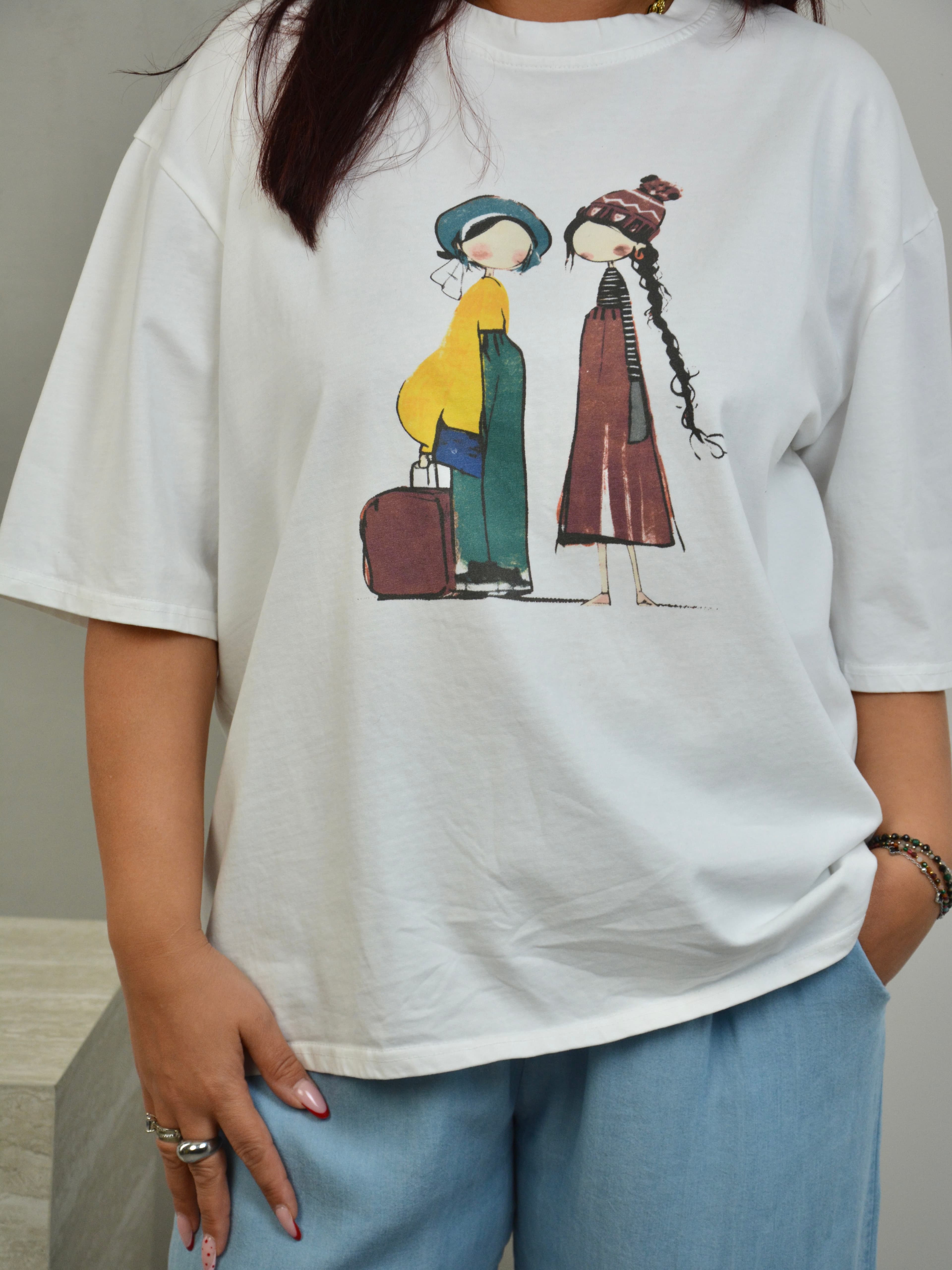 T-shirt z laleczkami