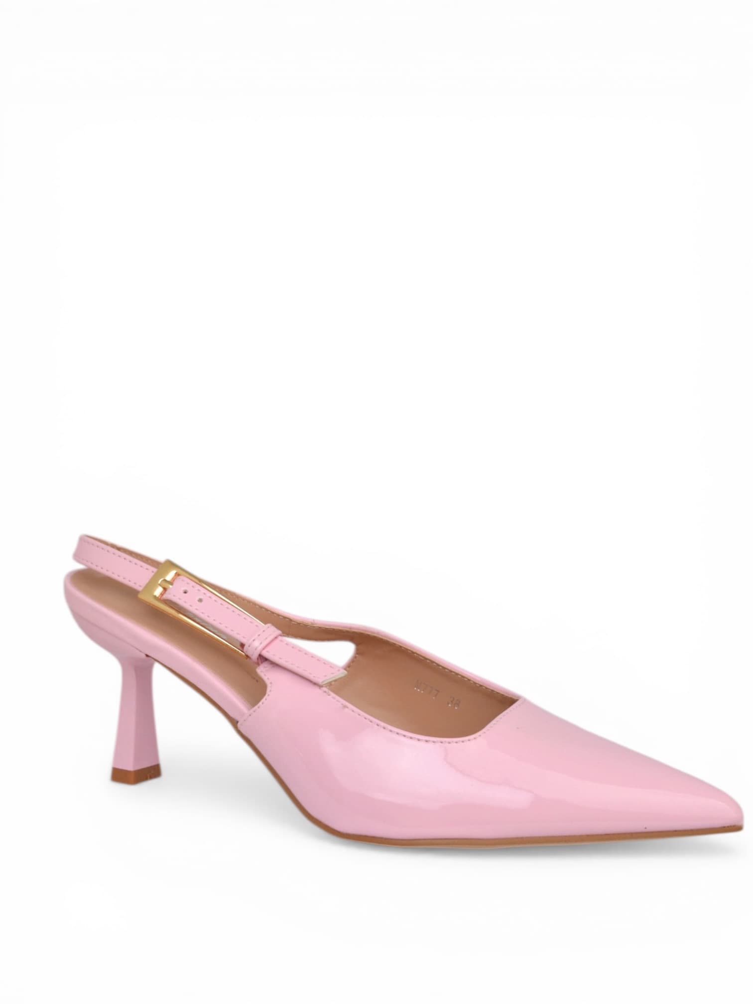 Szpilki na niskim obcasie RÓŻOWE