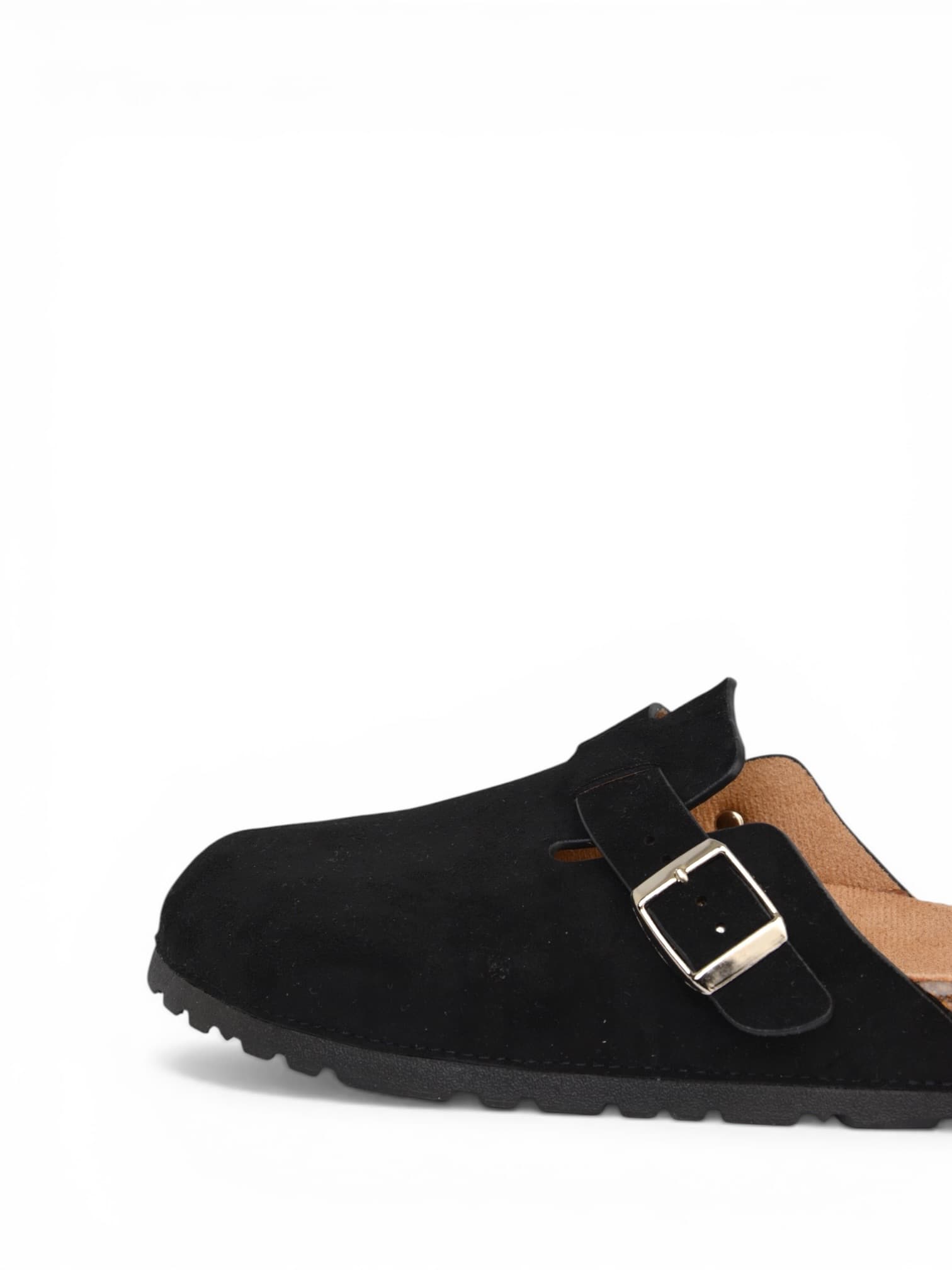 Klapki eko-zamsz CZARNE