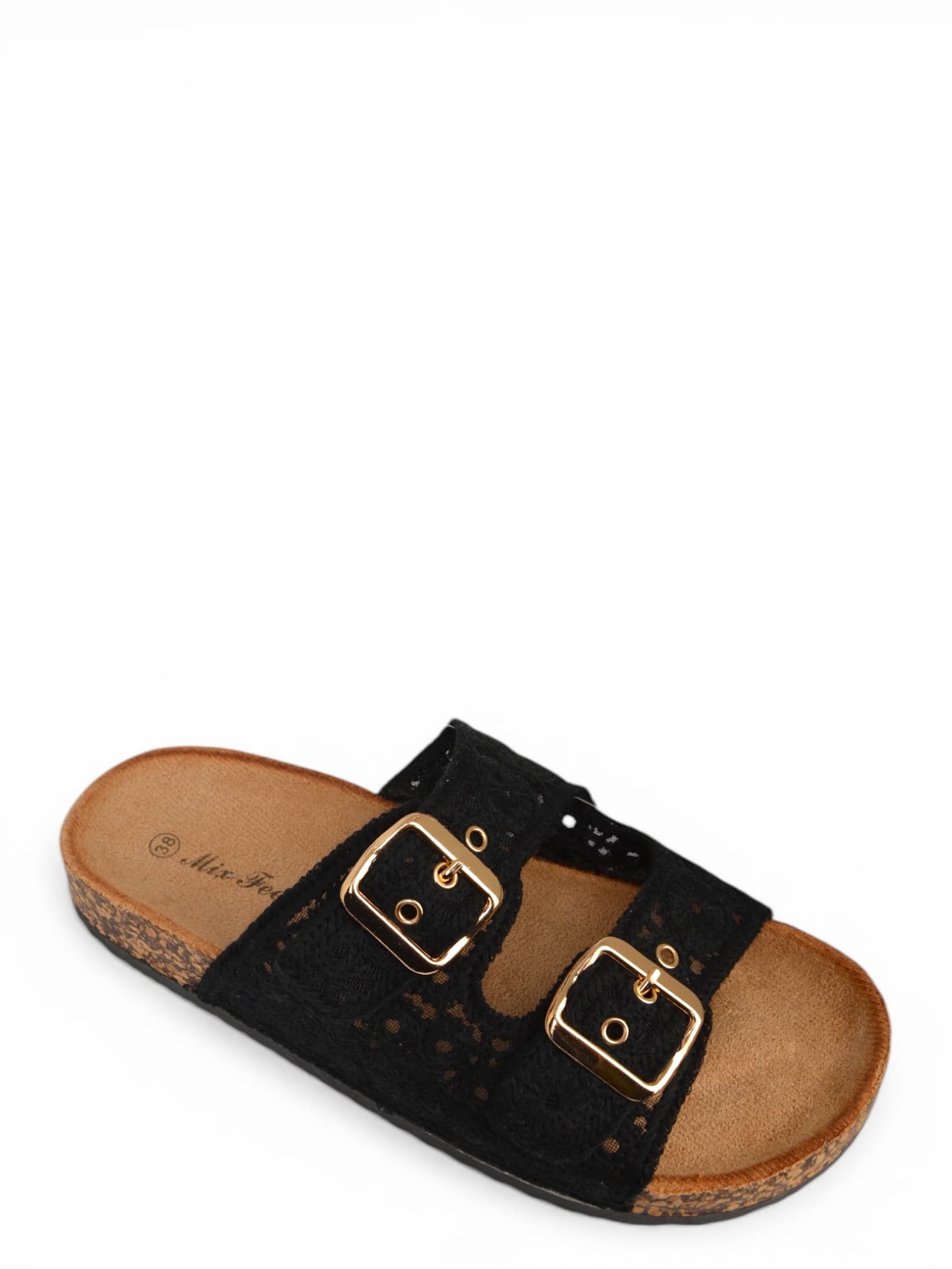 Klapki haftowane CZARNE