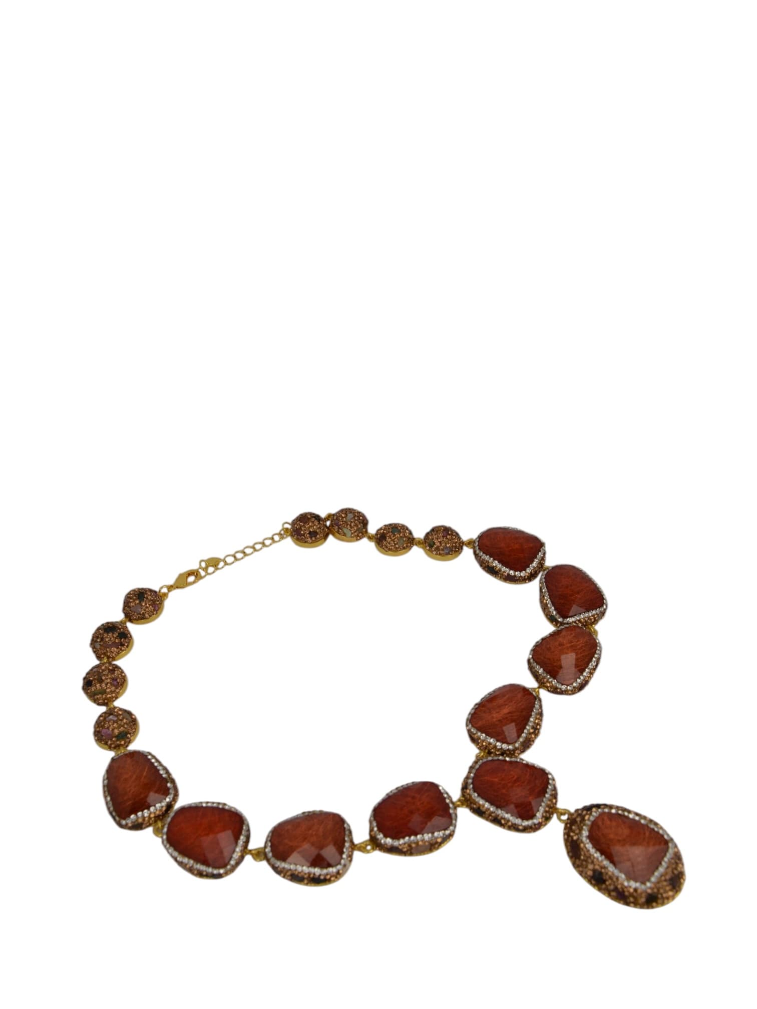 Wisior z kamieniami naturalnymi z cyrkoniami