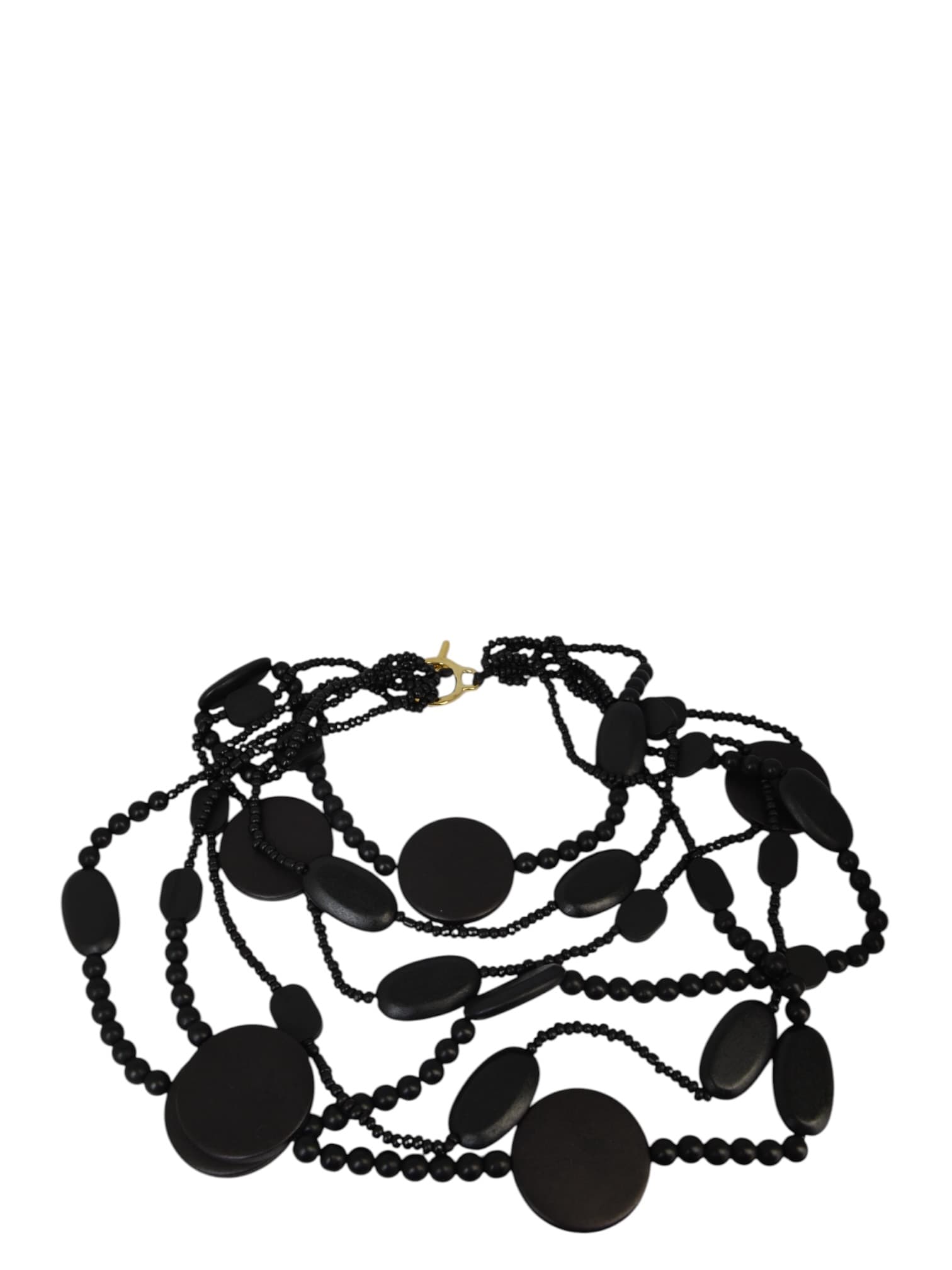 Wisior z drewnianych koralików