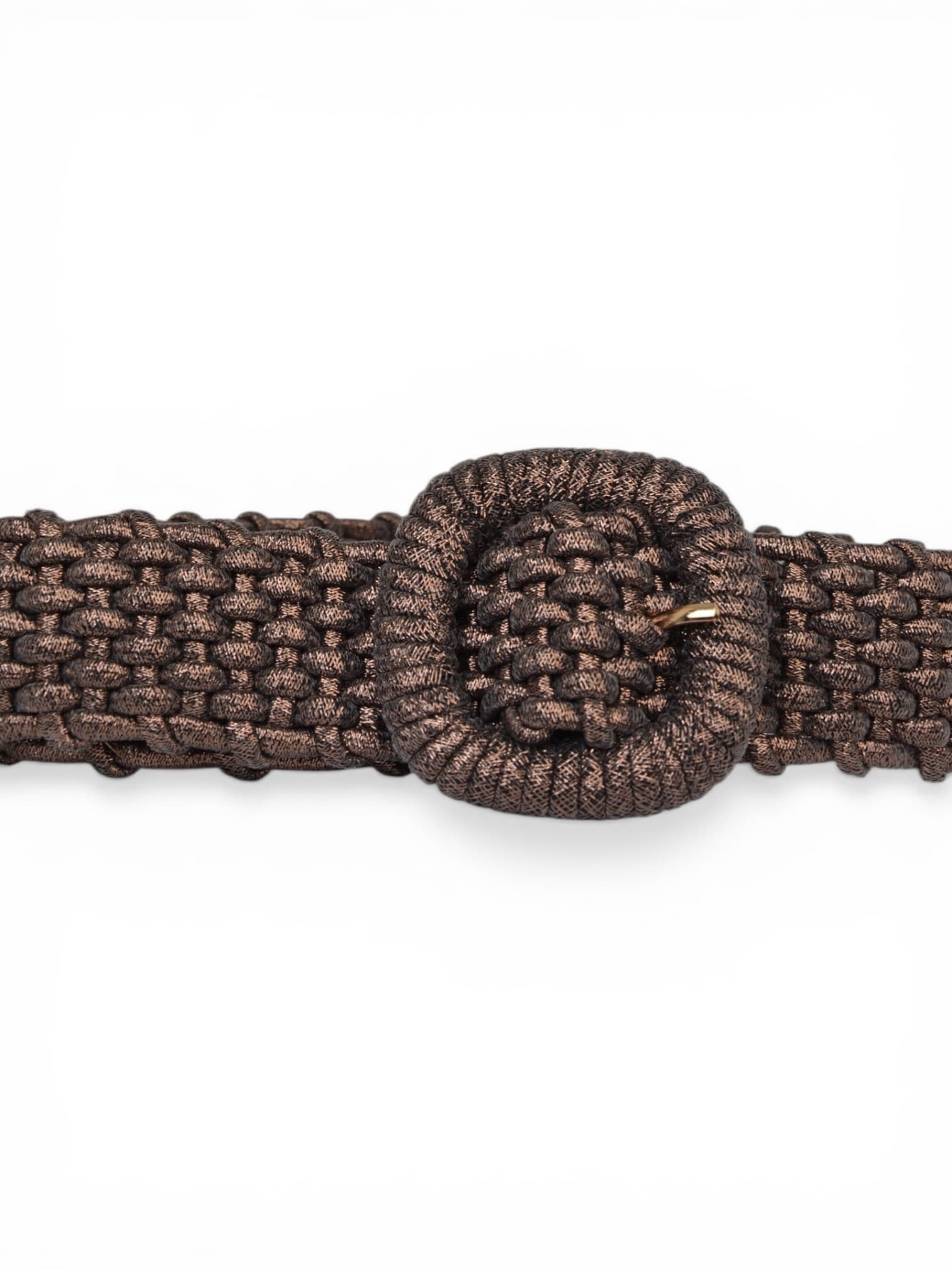 Pasek pleciony z brokatem