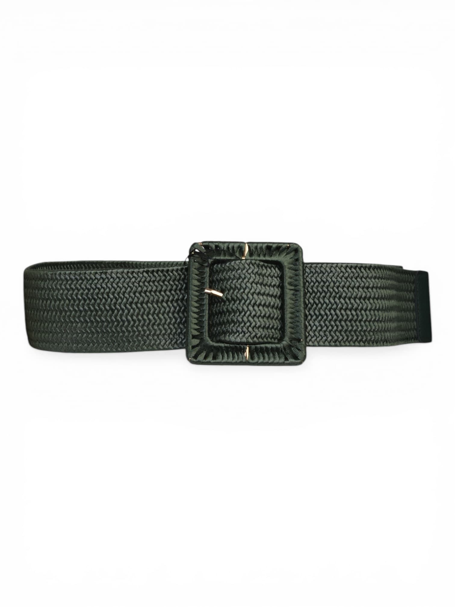 Green braided belt