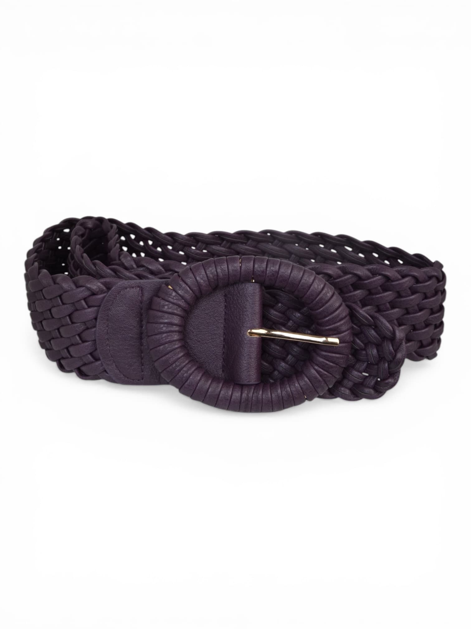 Purple braided belt