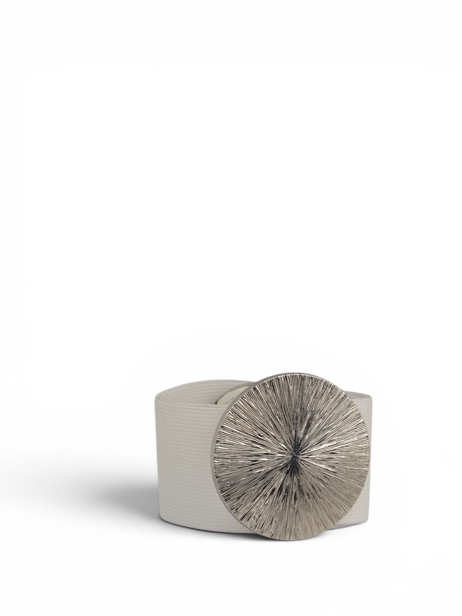 Pasek z dwiema okrągłymi klamrami