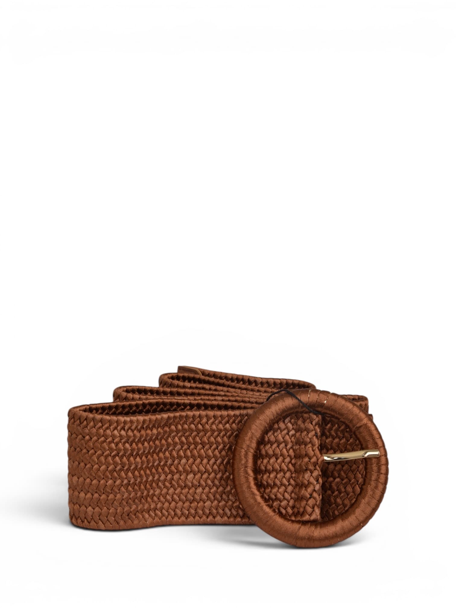 Pasek pleciony okrągłą klamrą