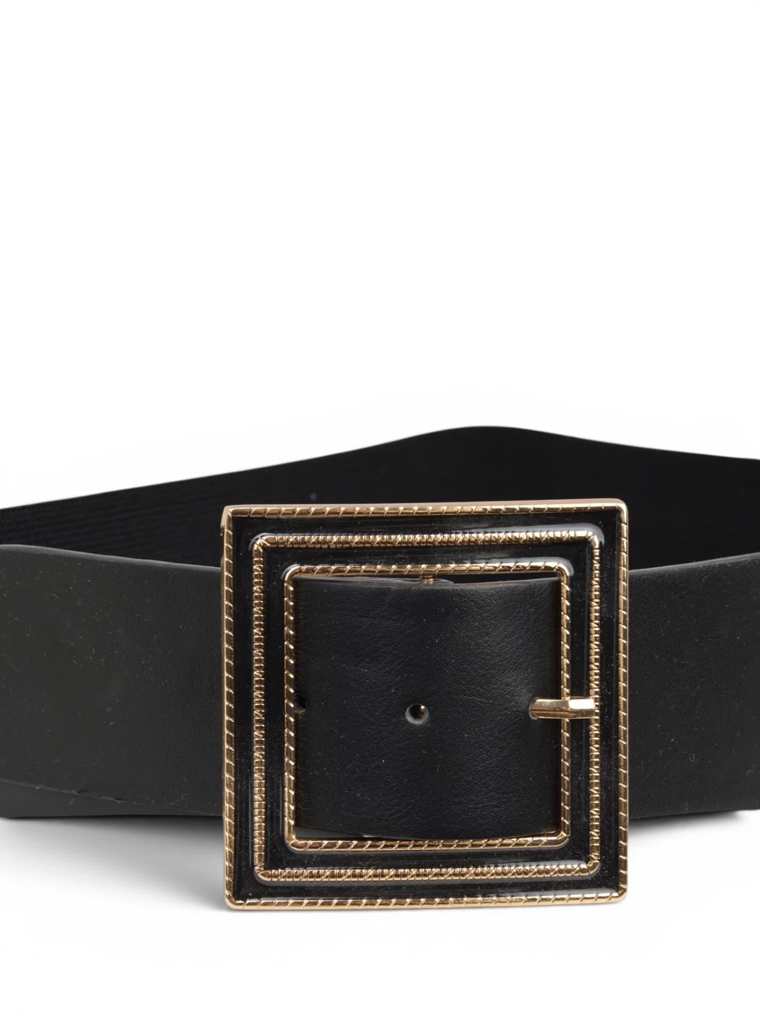 Pasek czarny z klamrą