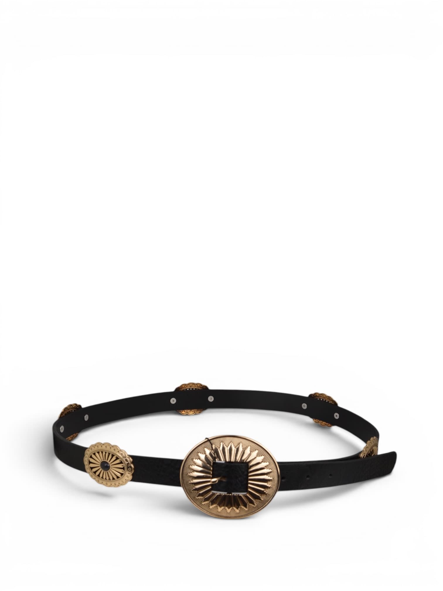 Pasek ze złotą klamrą