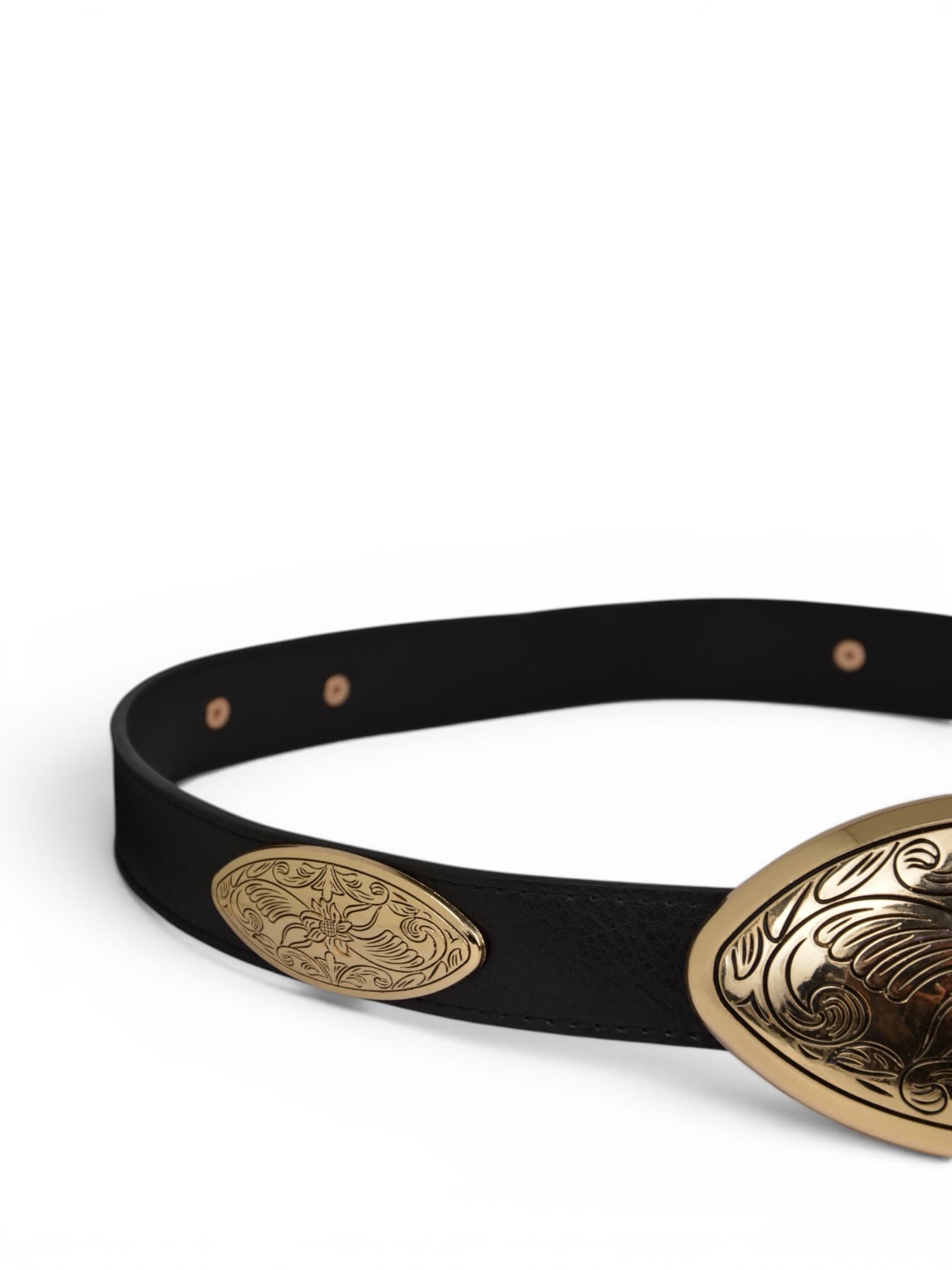 Pasek z podłużną zdobioną klamrą