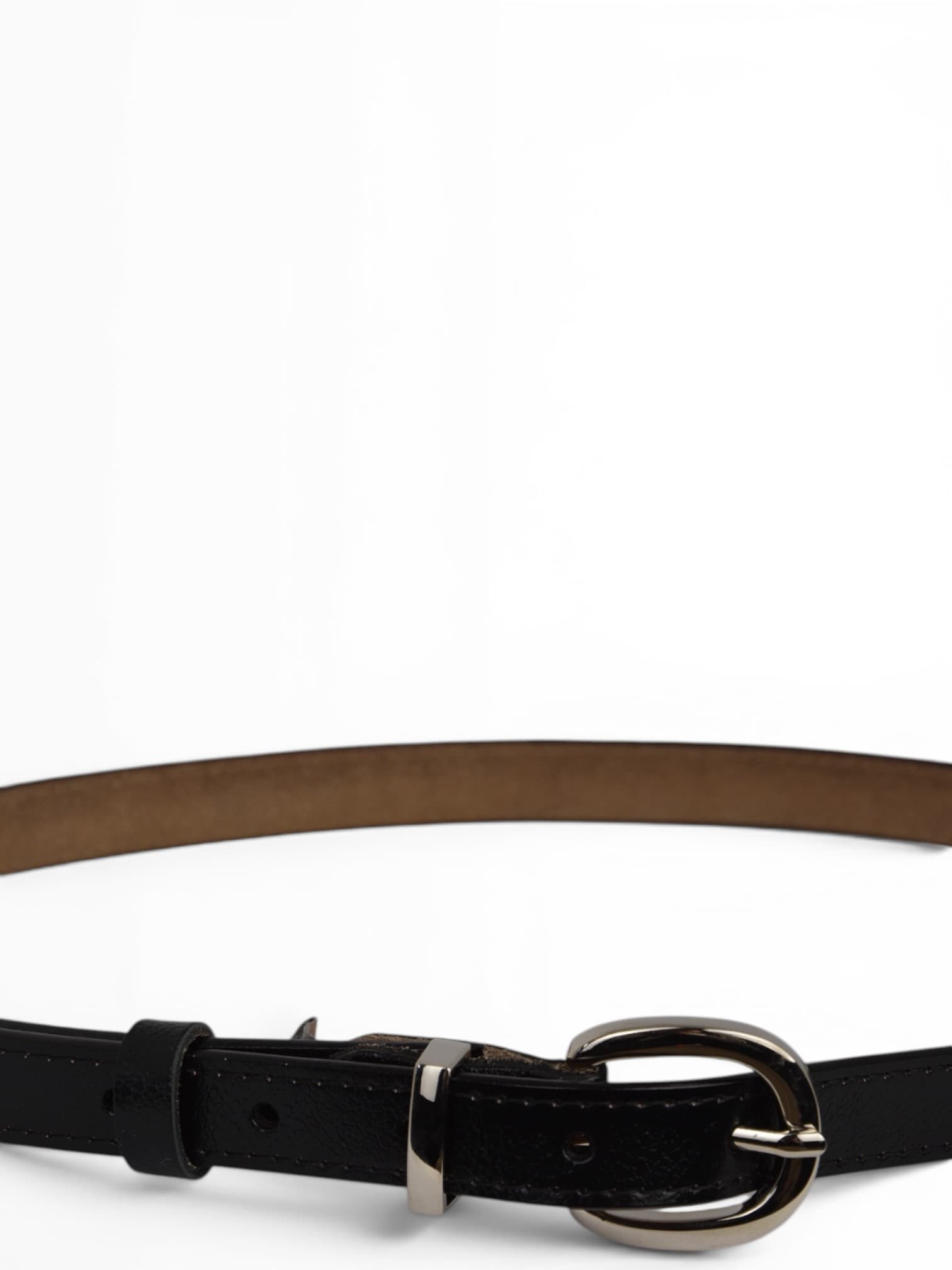 Pasek skórzany cienki do spodni 105 cm