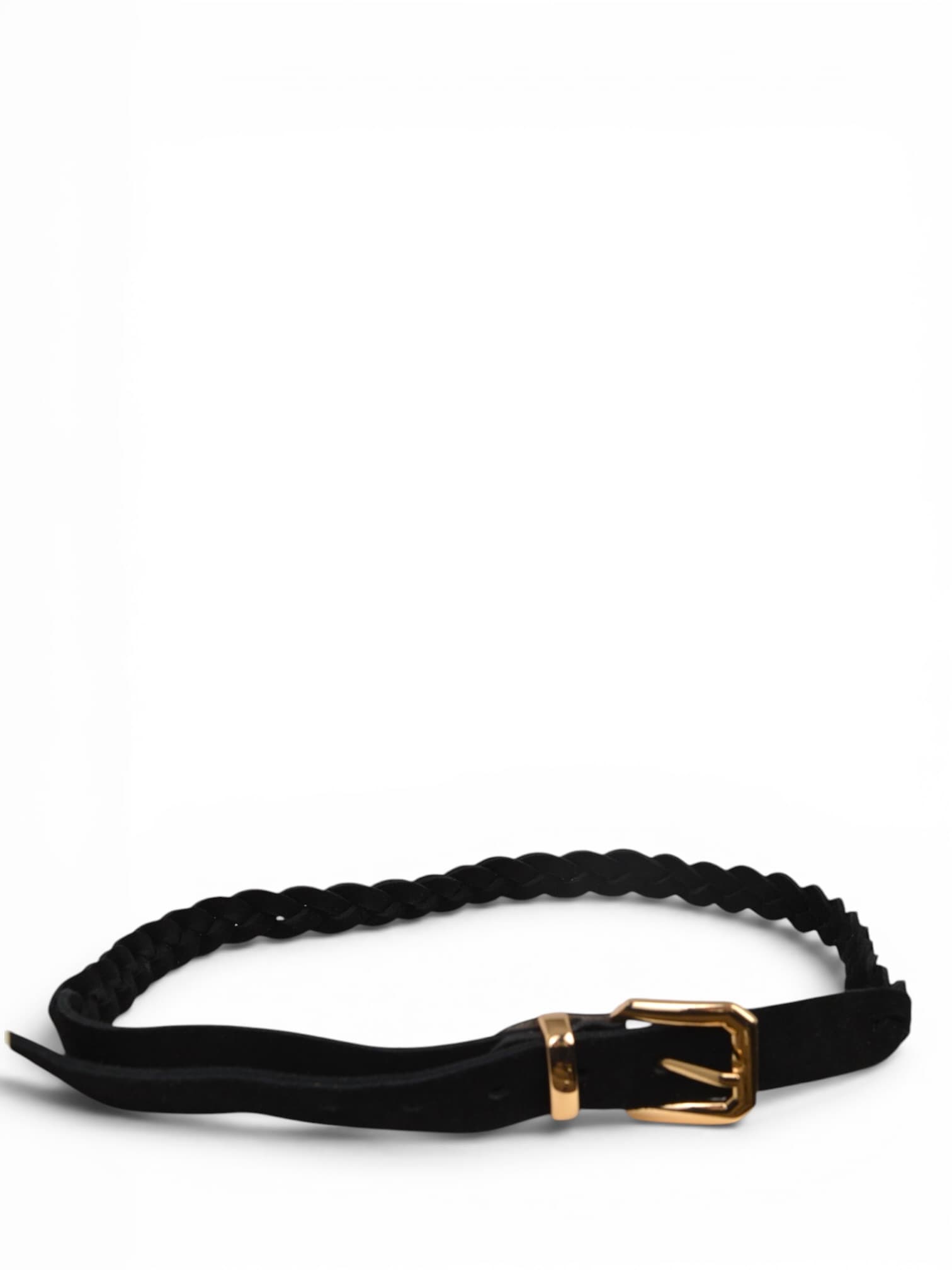 Pasek pleciony zamszowy