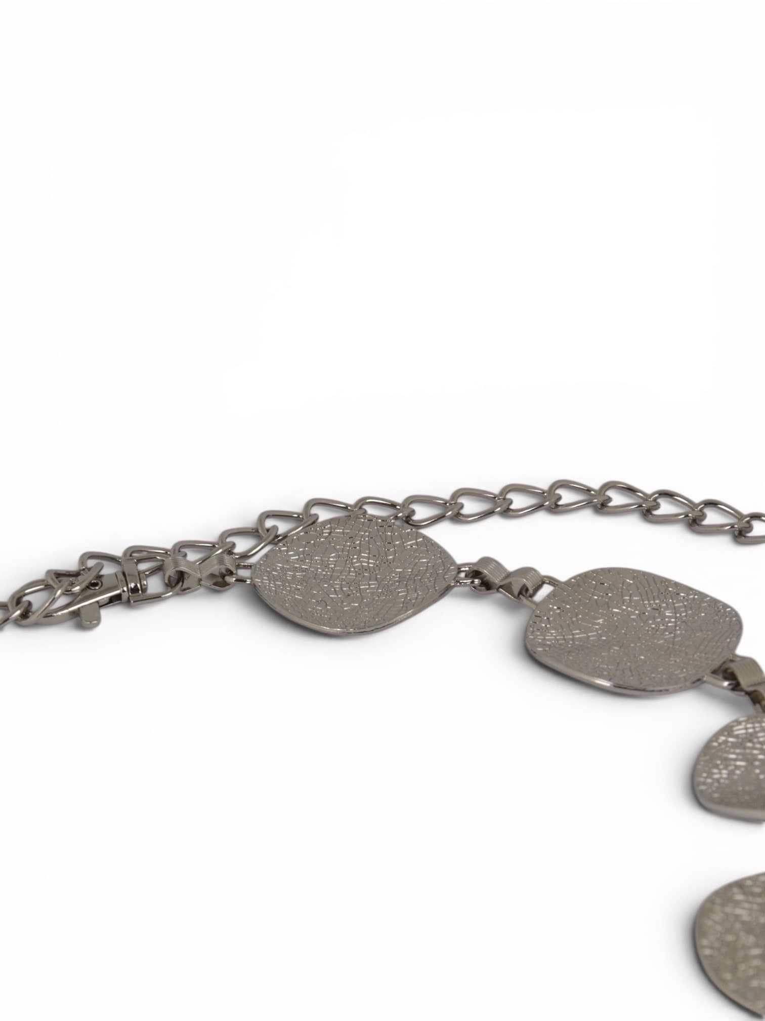 Pasek srebrny kółka