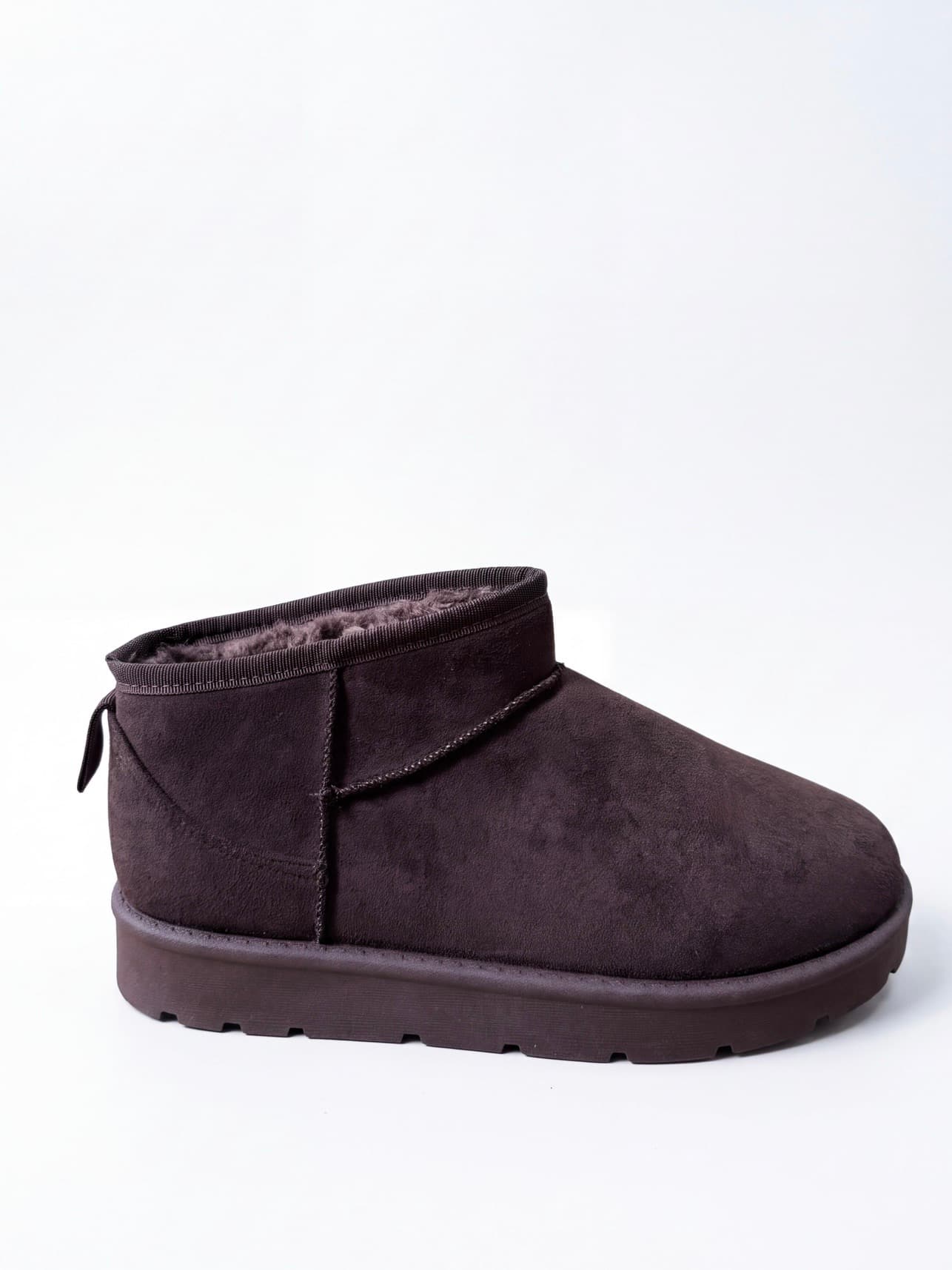Buty zamszowe śniegowce CZEKOLADA
