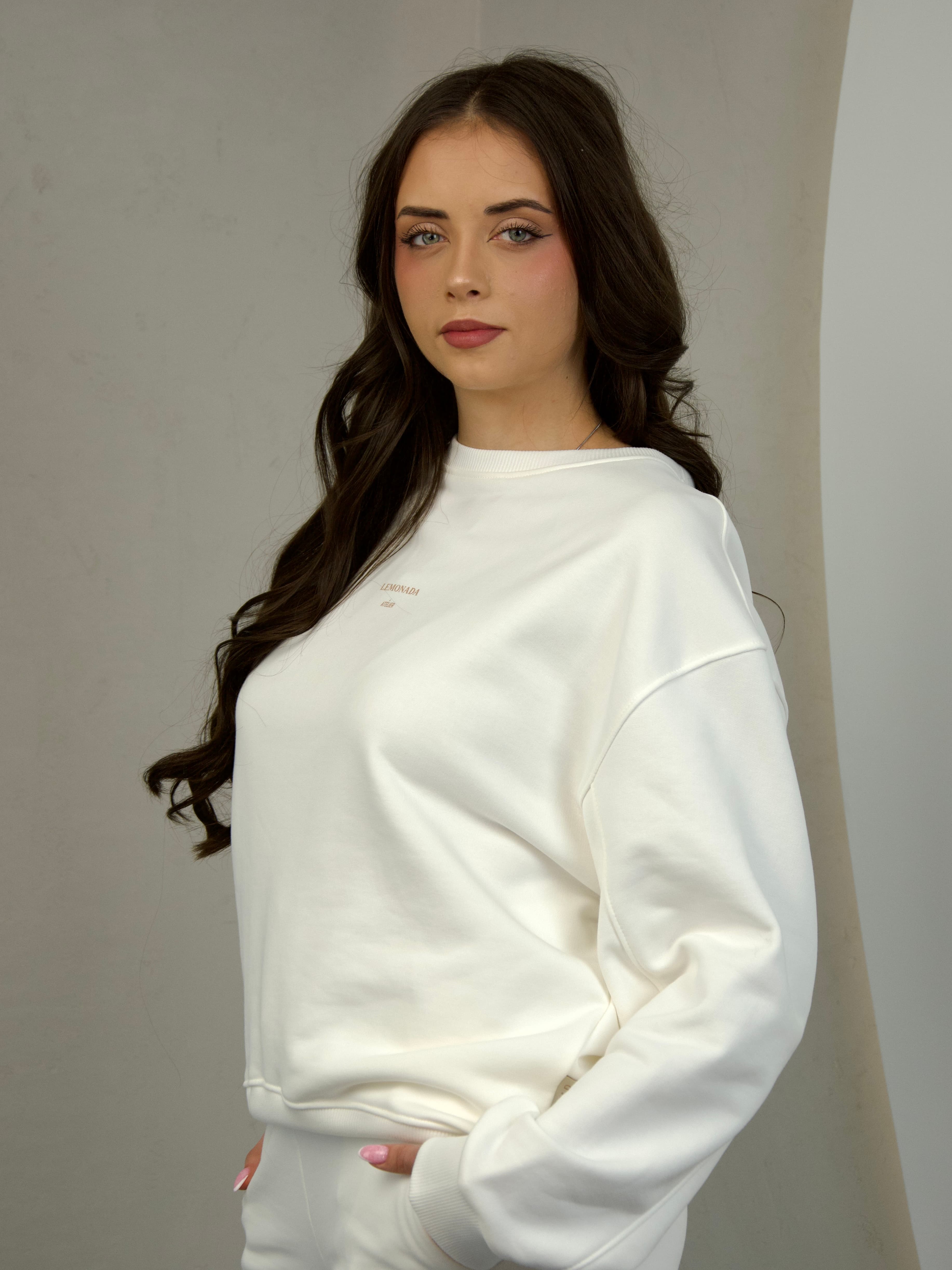 Blue sweatshirt with a subtle print