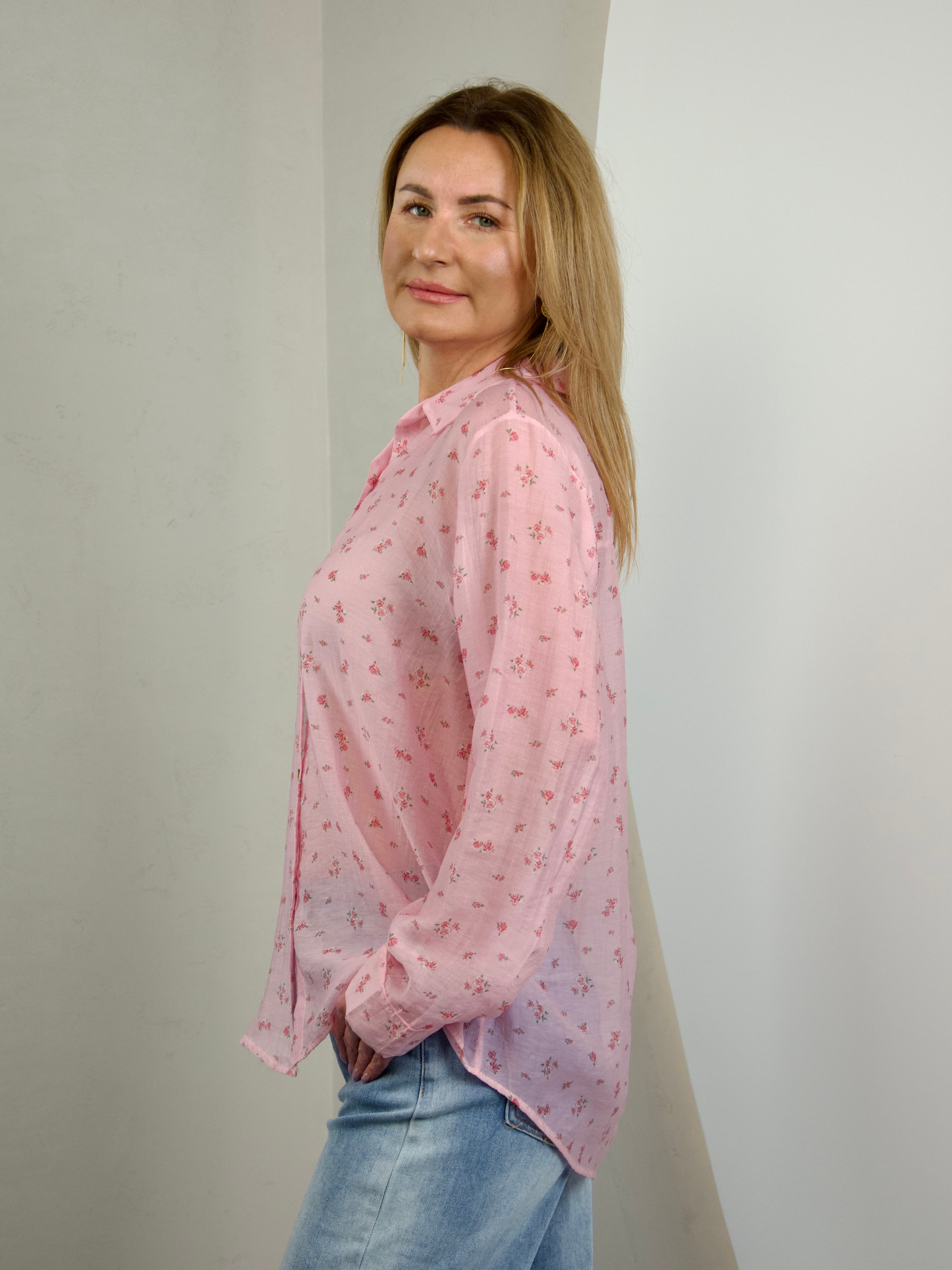 Flower-print shirt