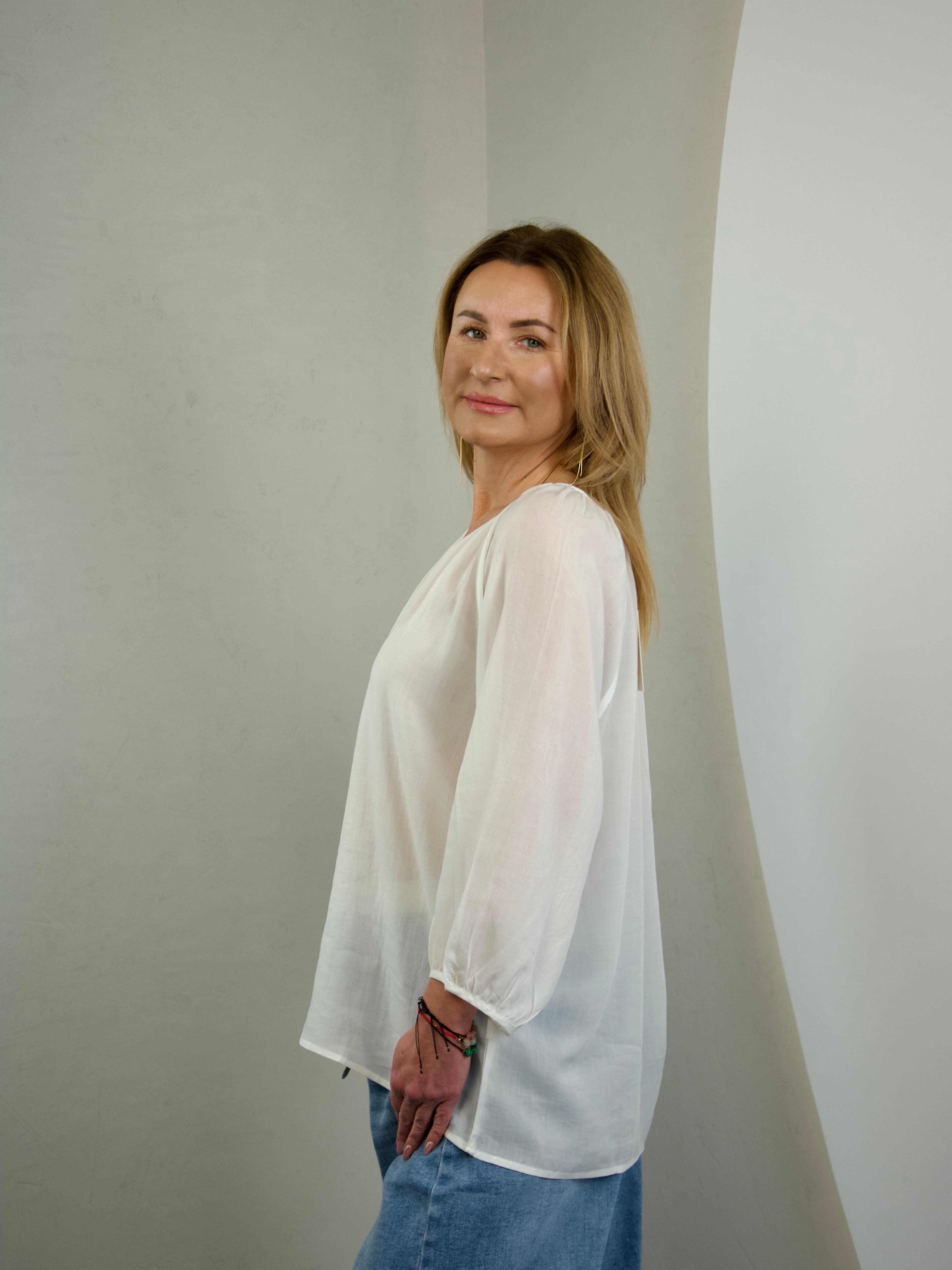 Bluzka mgiełka 3/4 rękaw