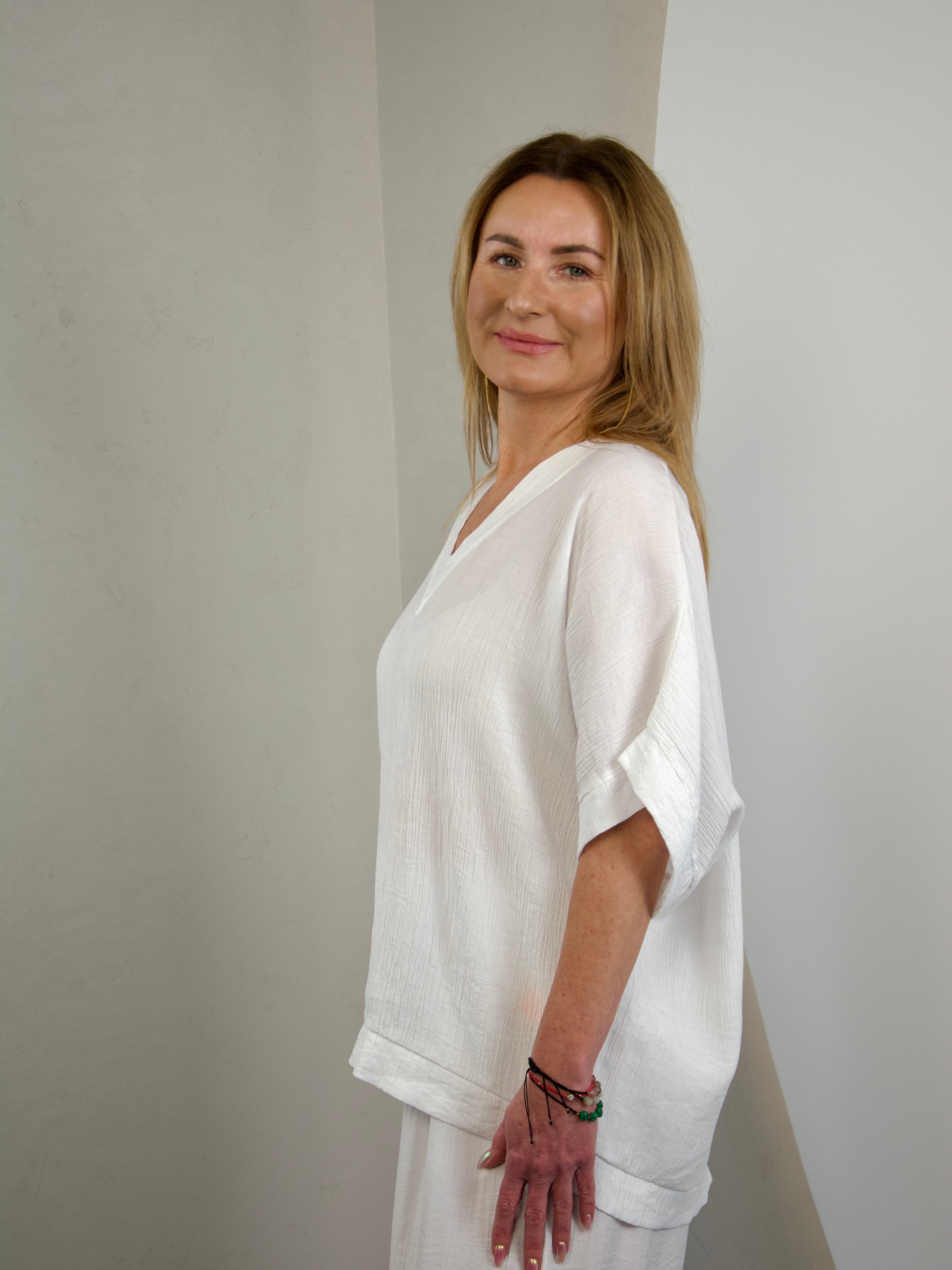 Basic crinkled blouse