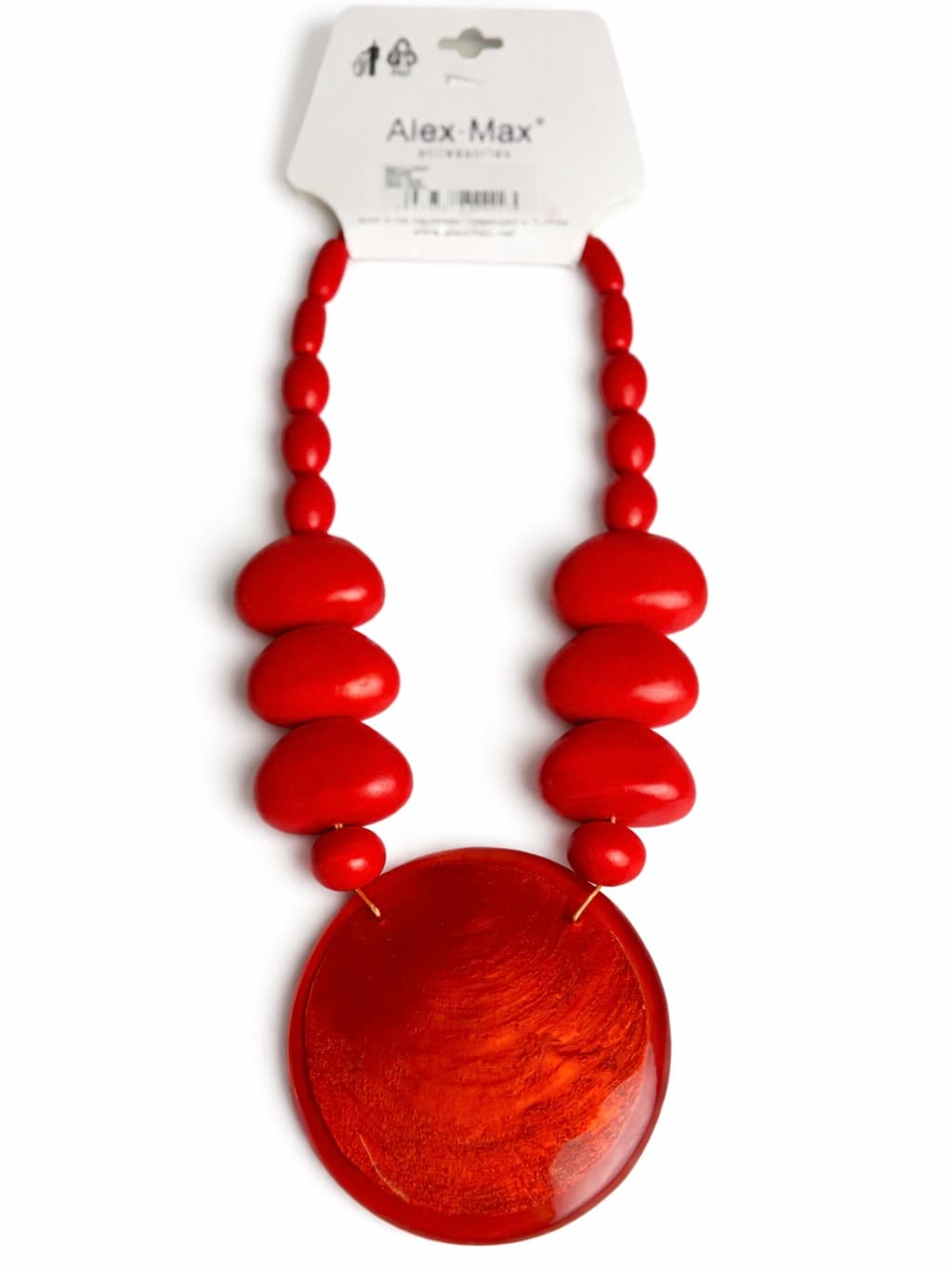 Korale Alex Max z kołem czerwone