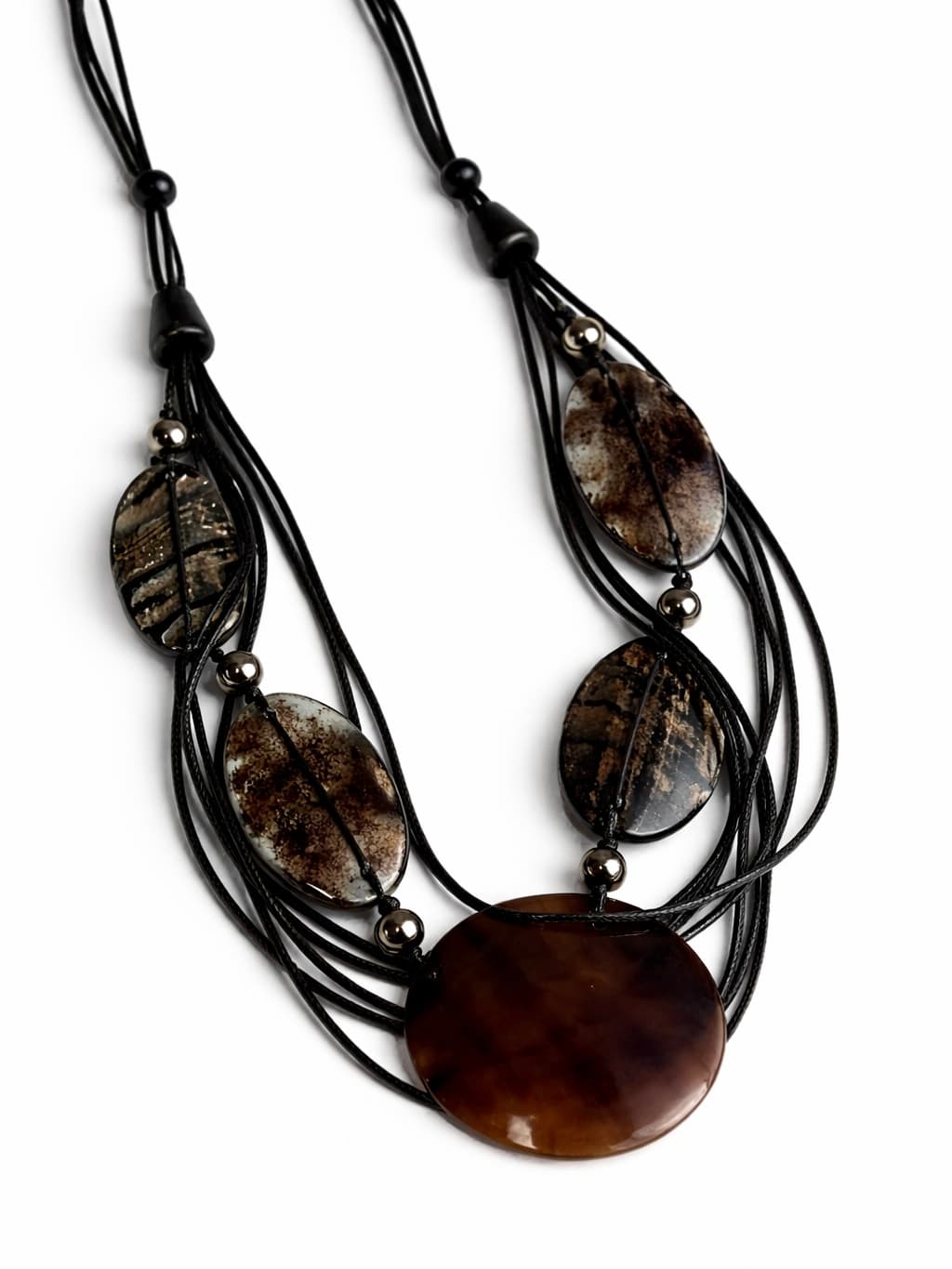 Wisior czarne kamienie Alex Max