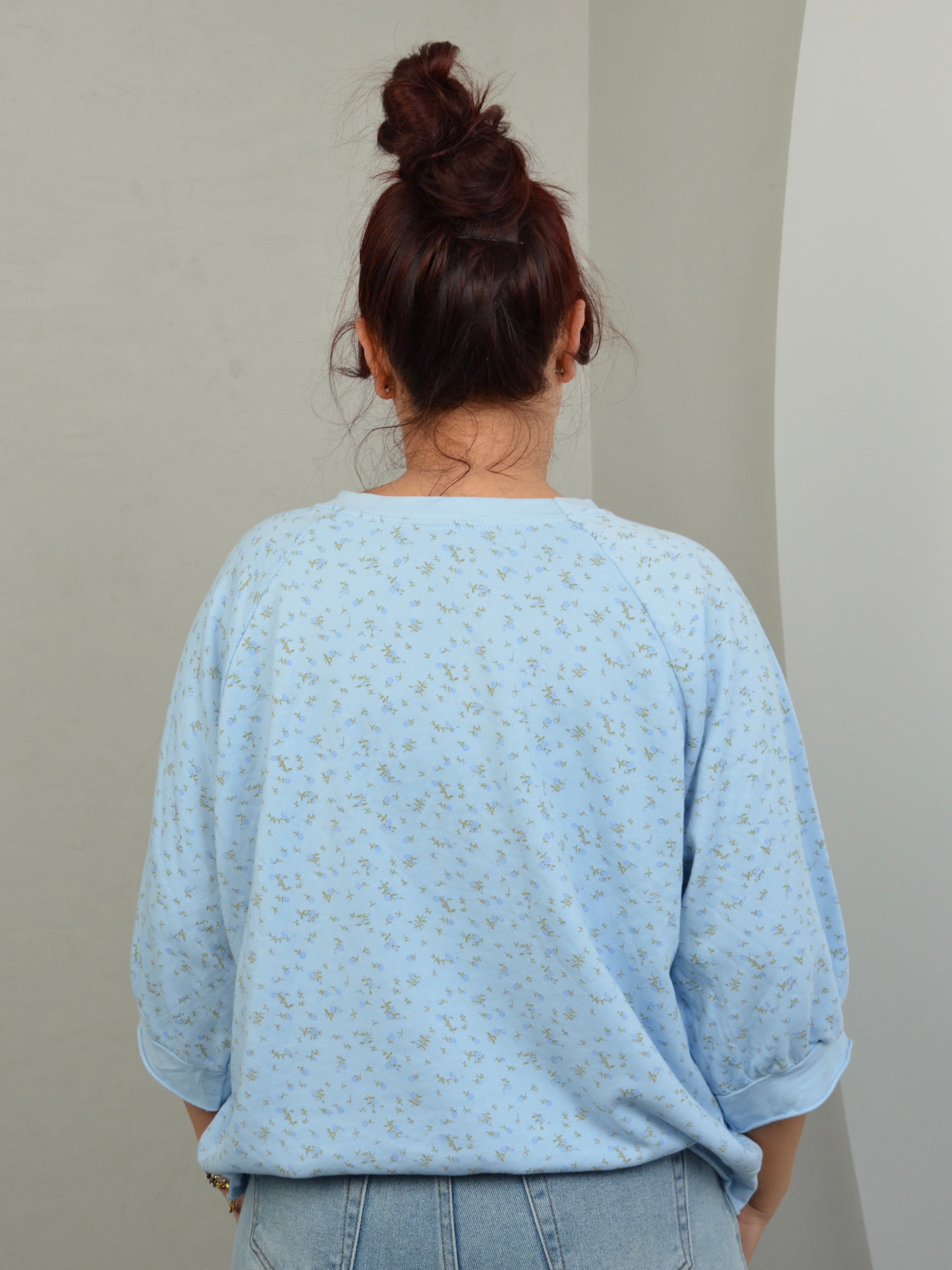 Bluzka 3/4 z kwiatami