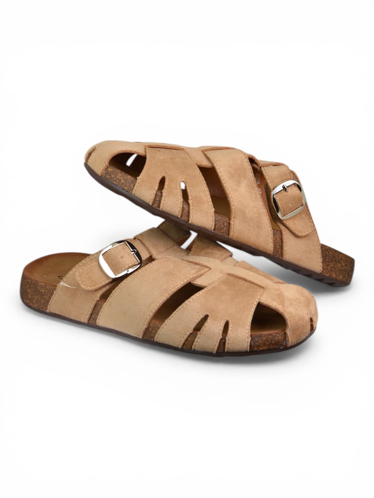 Klapki przeplatane BEŻOWE