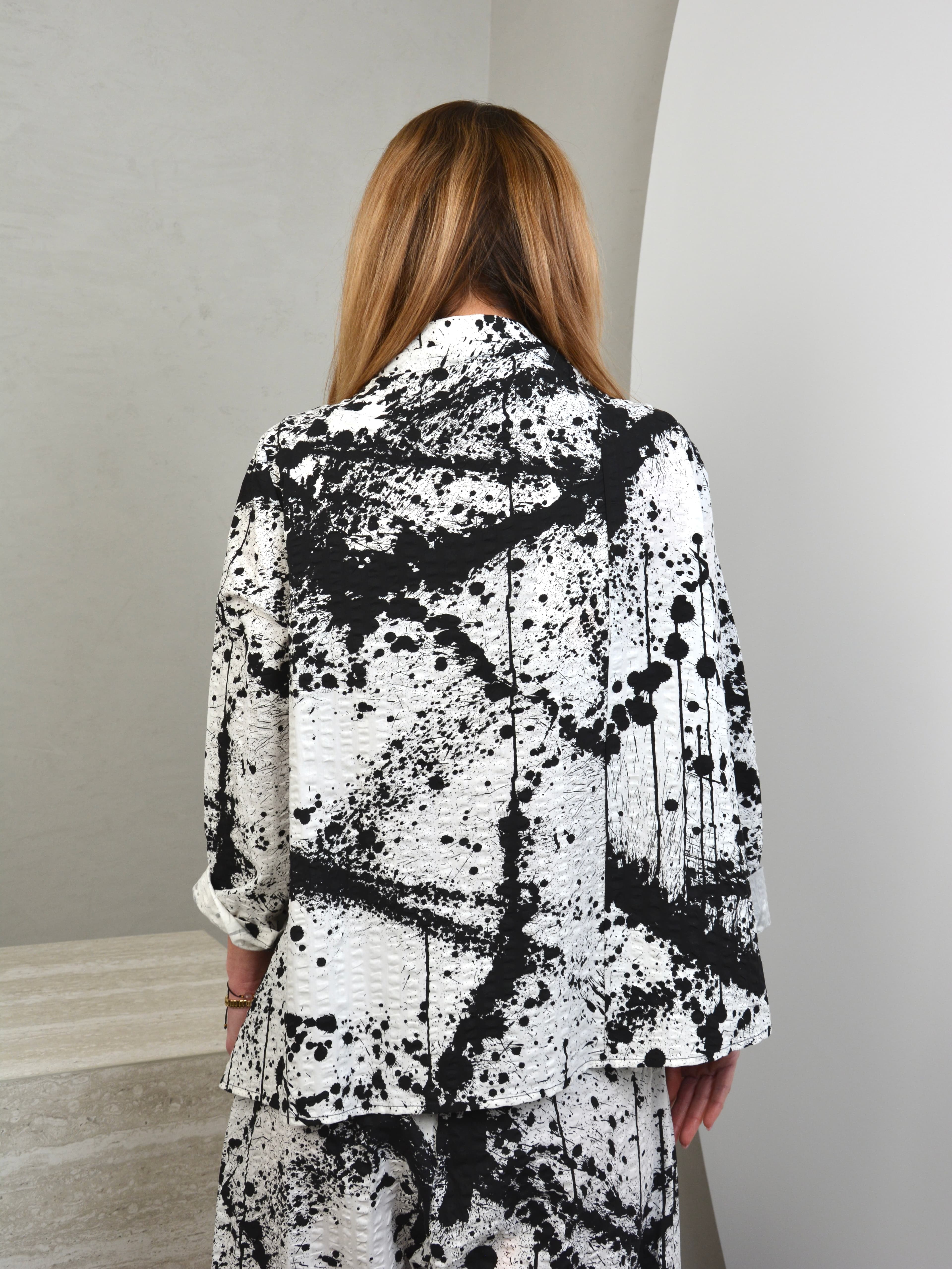 Bluzka asymetryczna w plamki