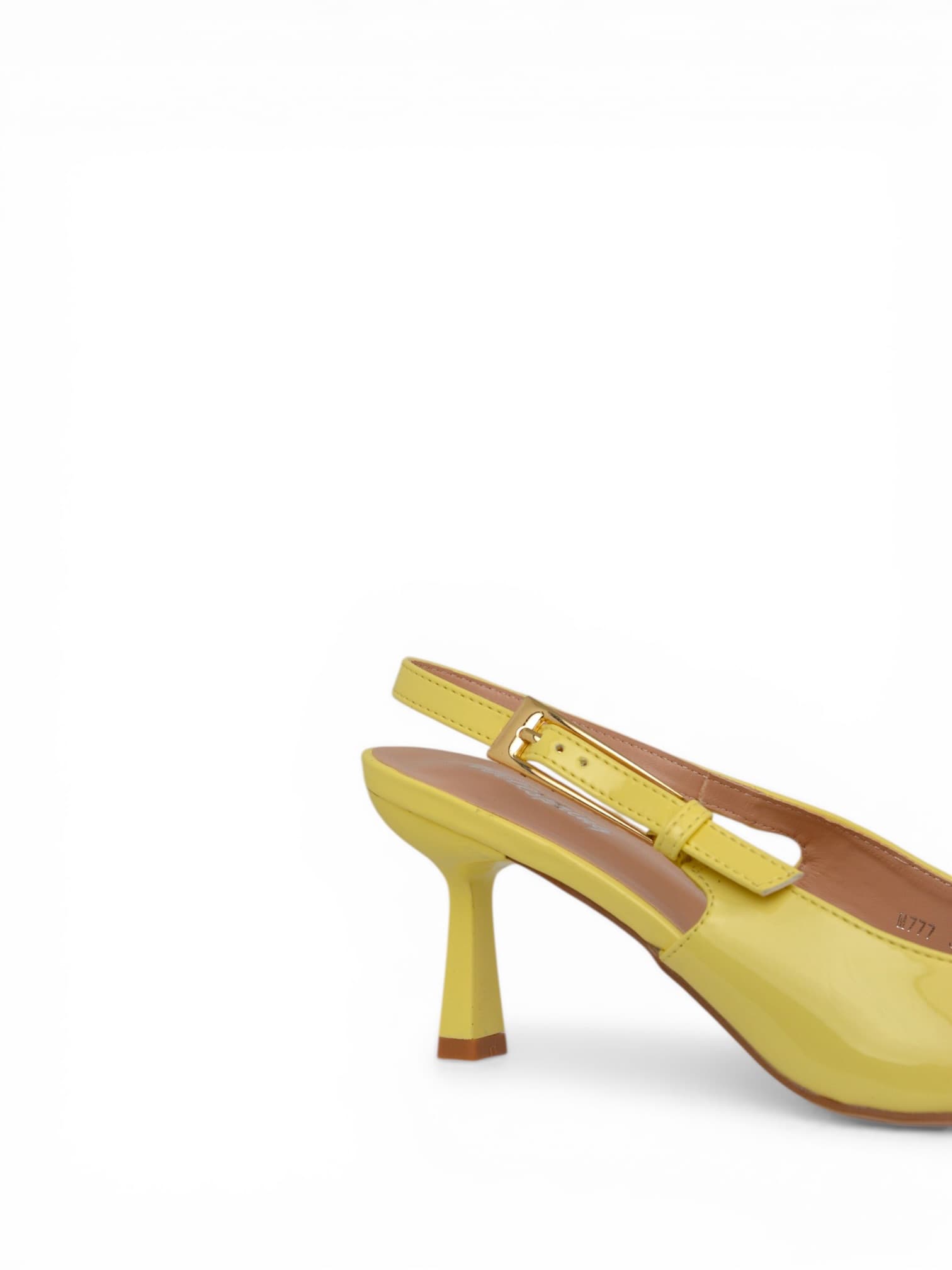 Szpilki na niskim obcasie ŻÓŁTE