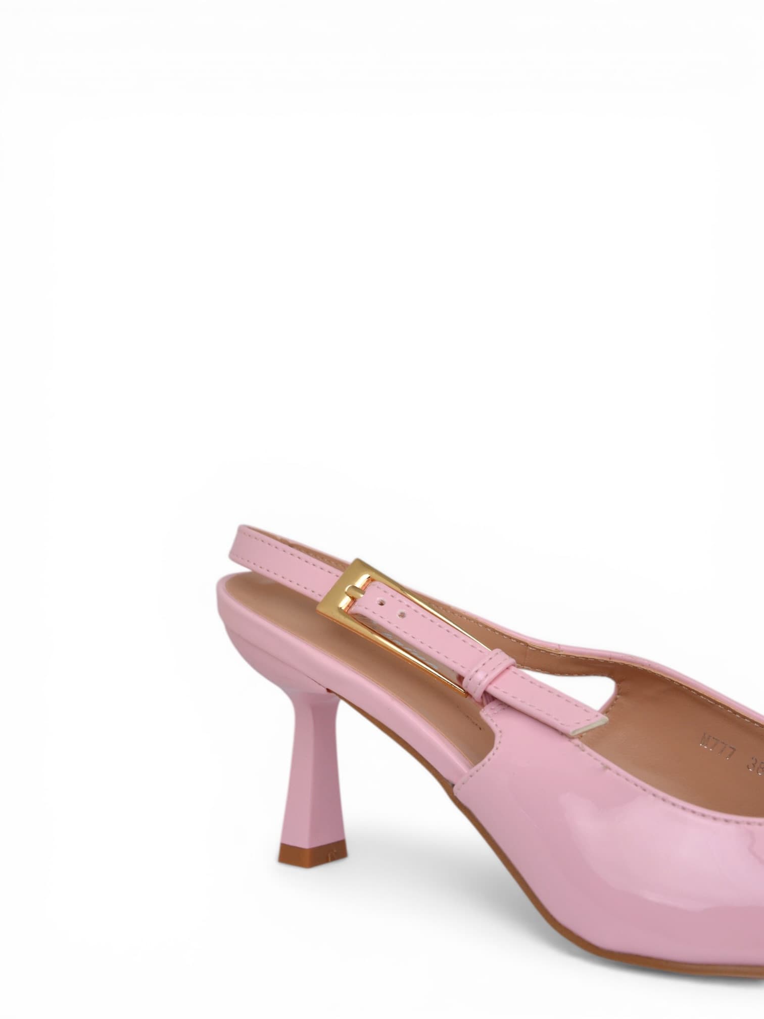 Szpilki na niskim obcasie RÓŻOWE