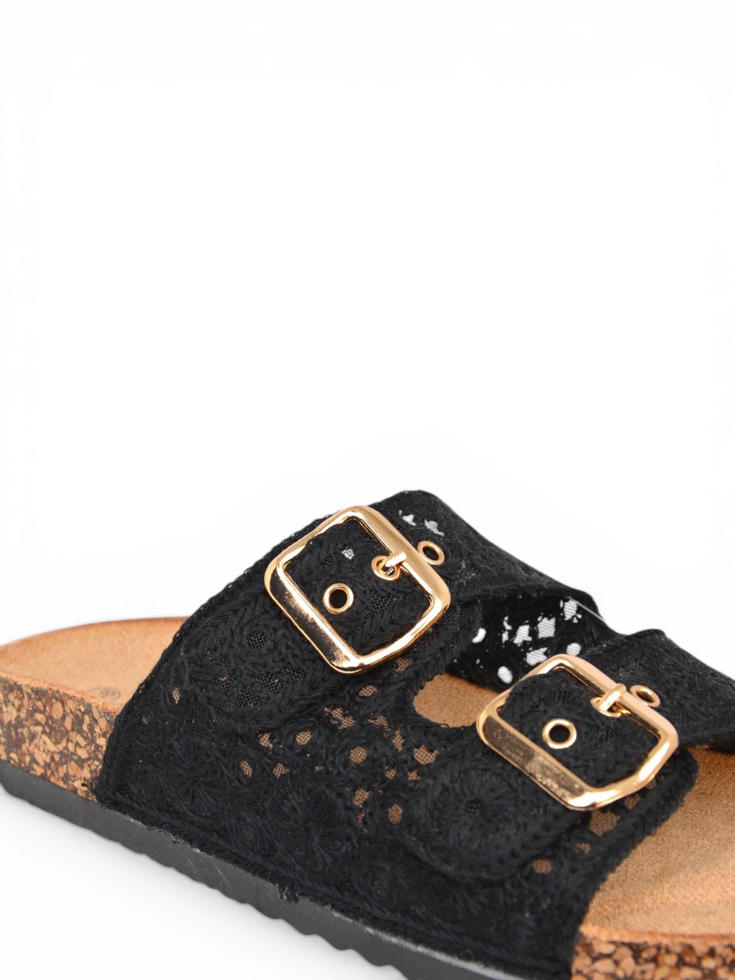 Klapki haftowane CZARNE