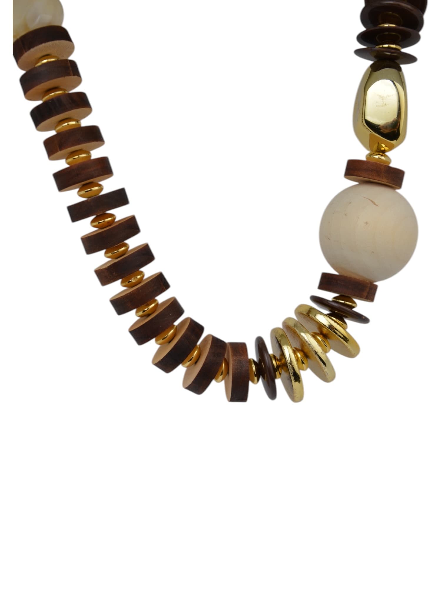 Wisior z drewnianymi i marmurowymi dodatkami