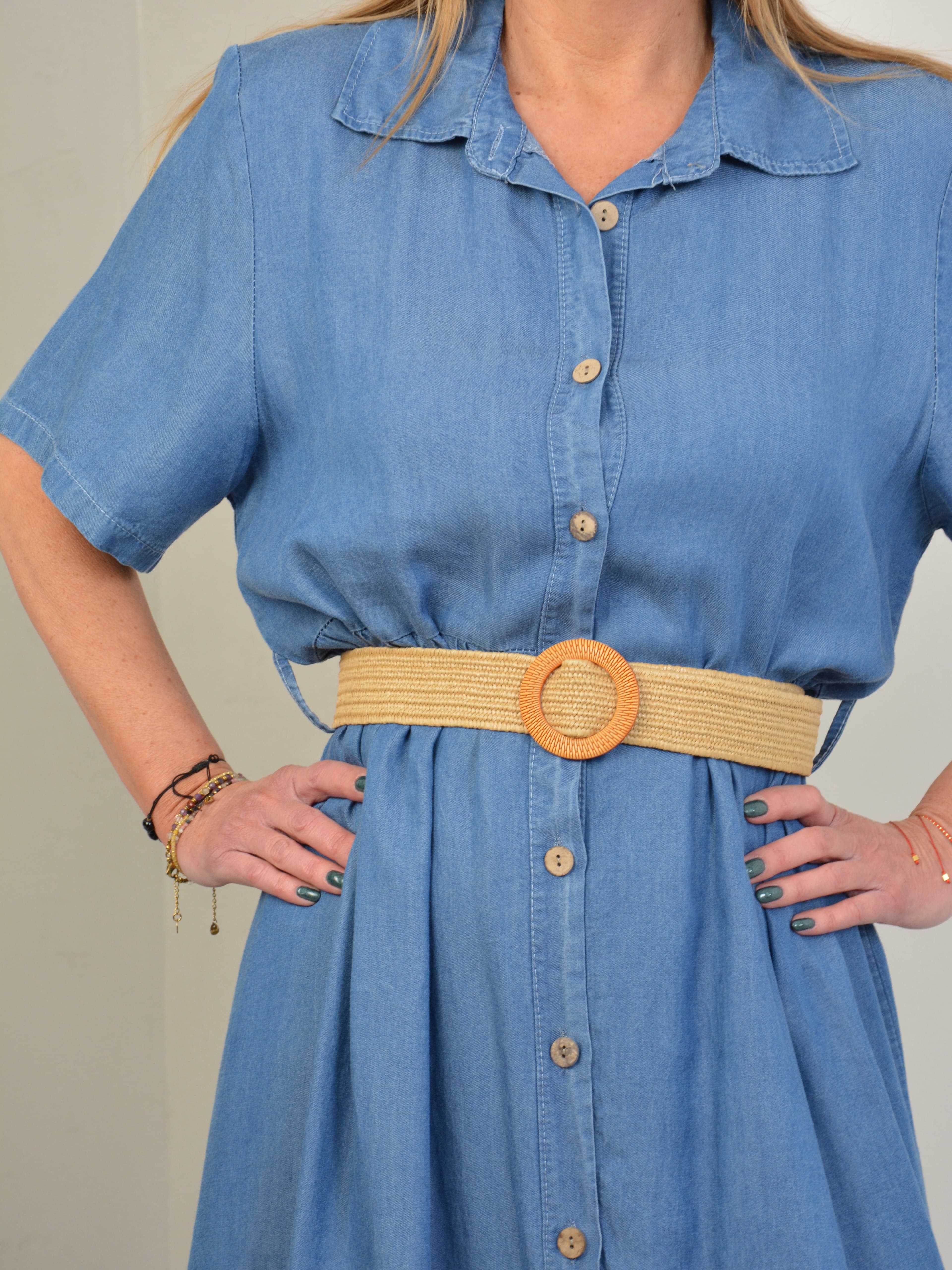 Sukienka szmizejrka jeansowa