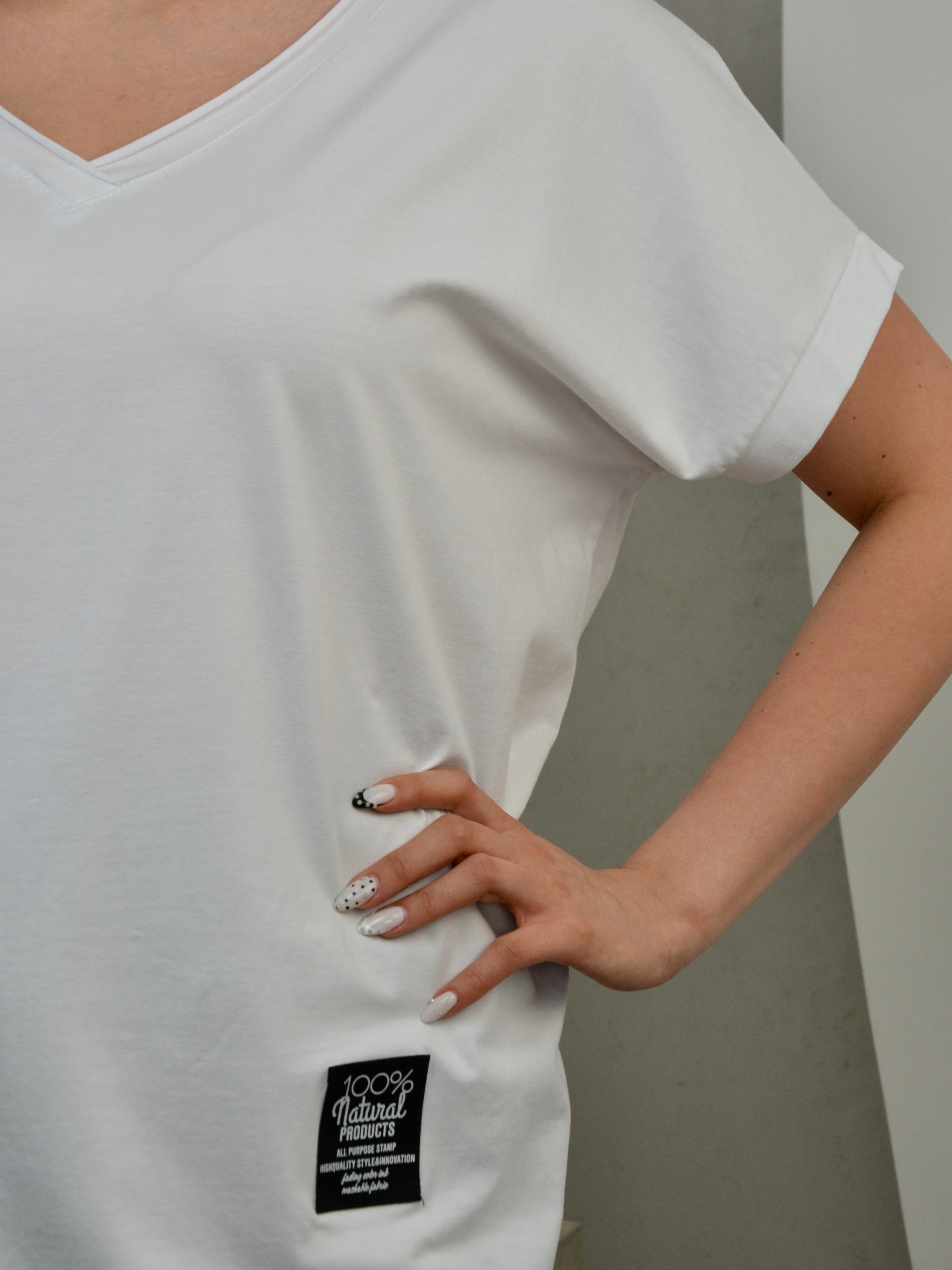 Bluzka z dekoltem w serek