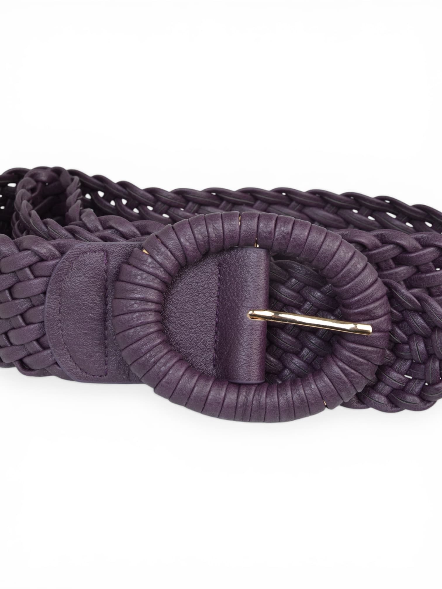 Purple braided belt