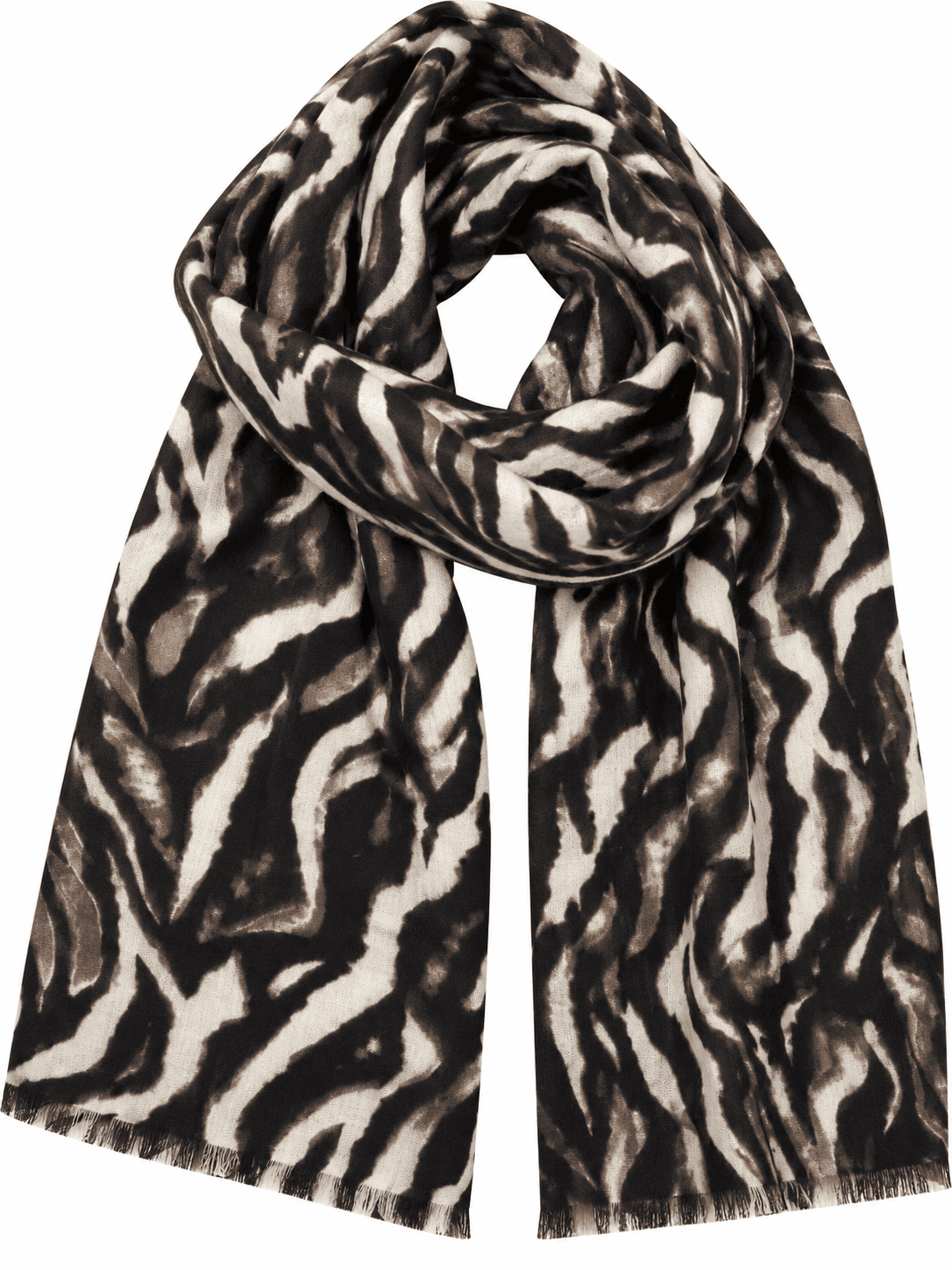 Szalik cienki zebra