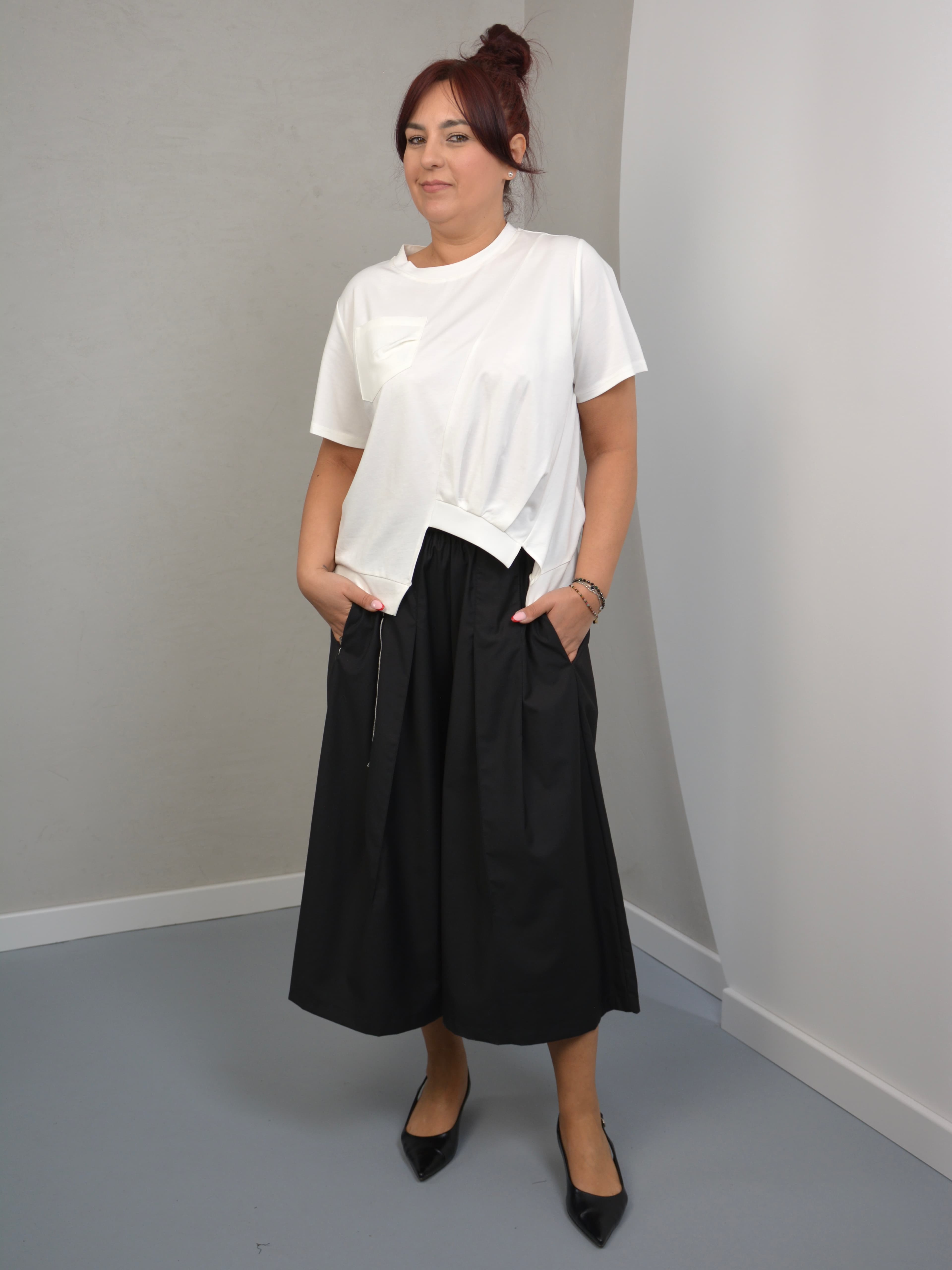 Spodnie szerokie 3/4