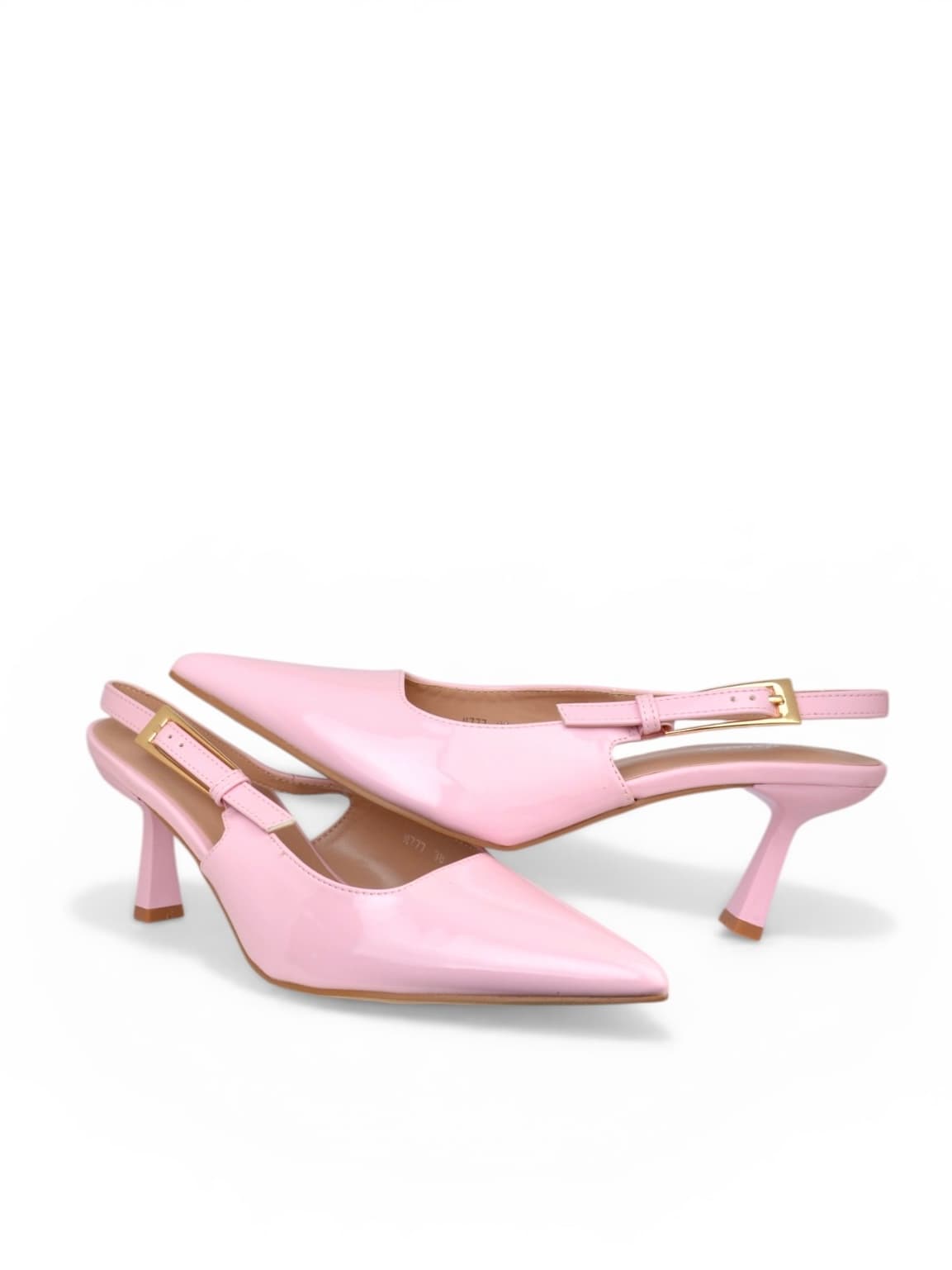 Szpilki na niskim obcasie RÓŻOWE