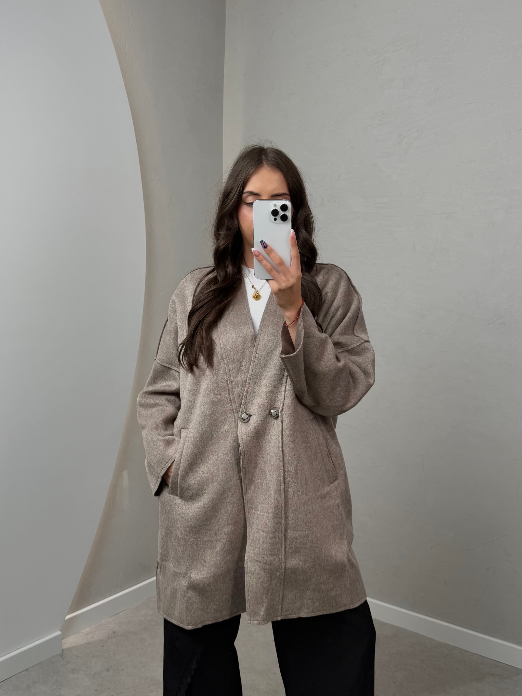 Płaszcz ADELINE  z domieszką wełny oversize