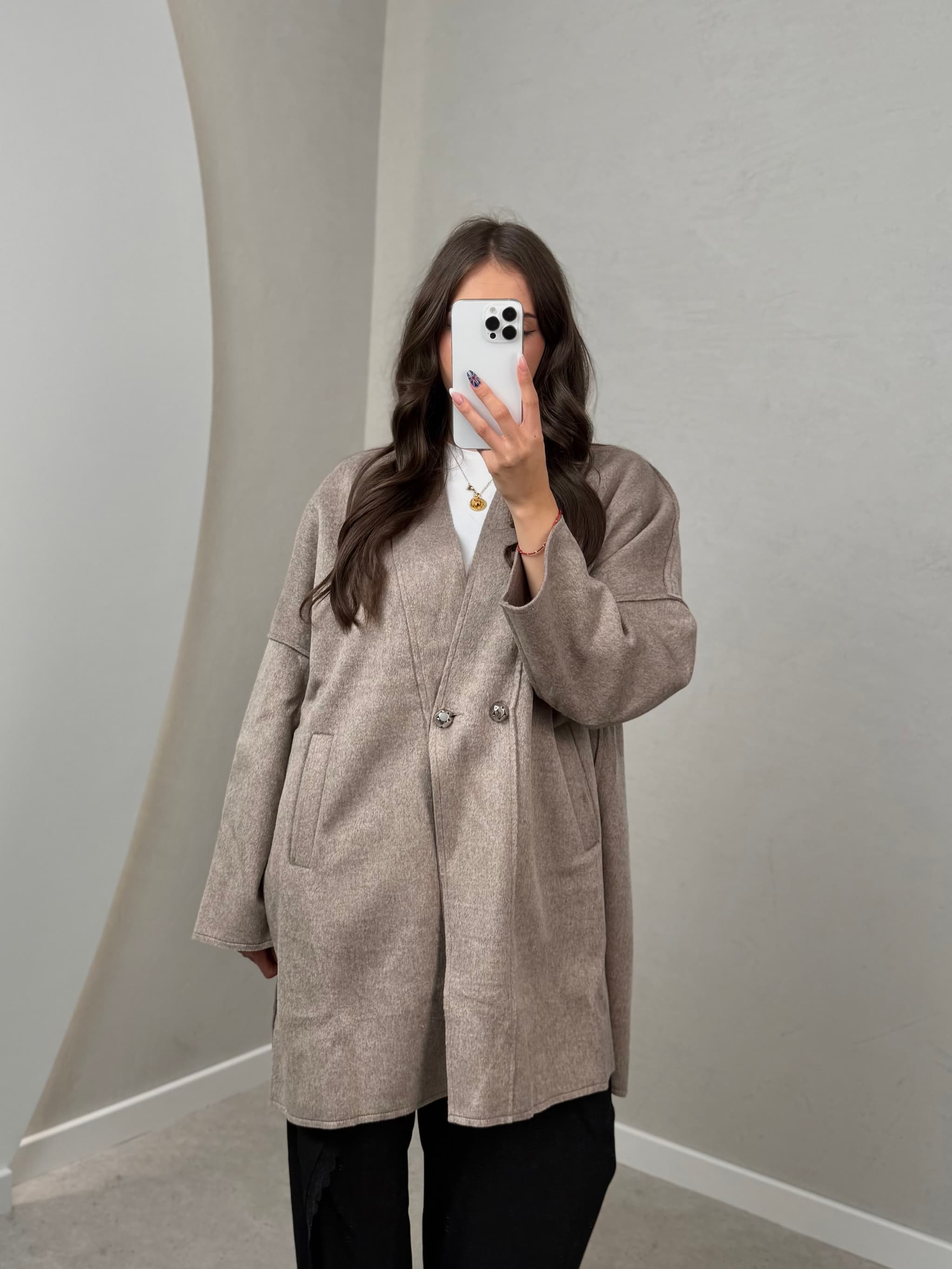 Płaszcz ADELINE  z domieszką wełny oversize