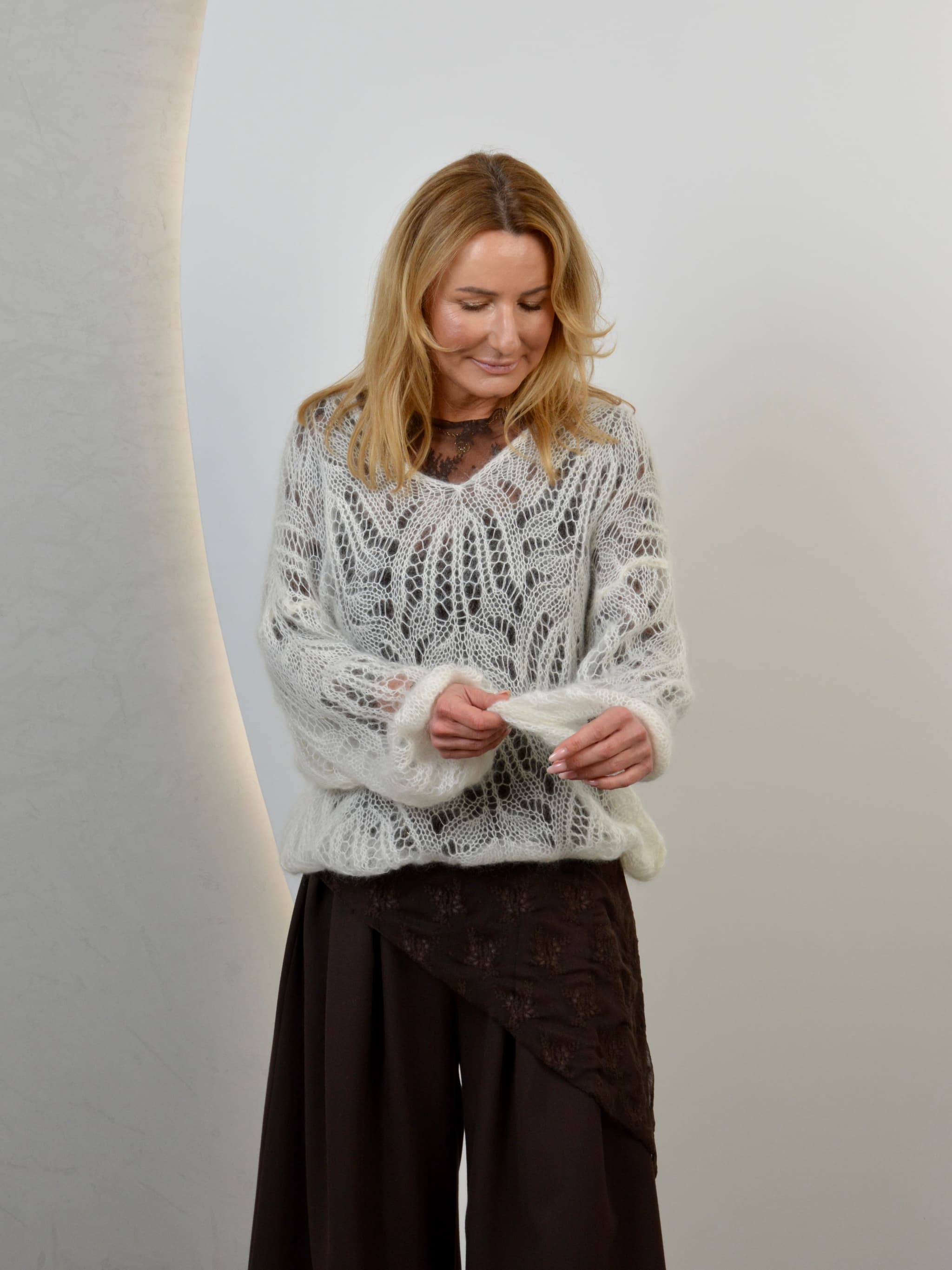 Sweter 70% kid mohair